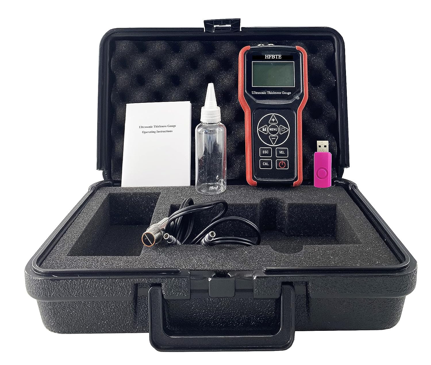 Ultrasonic Thickness Gauge Tester - 0.75-400mm (0.03-15.74