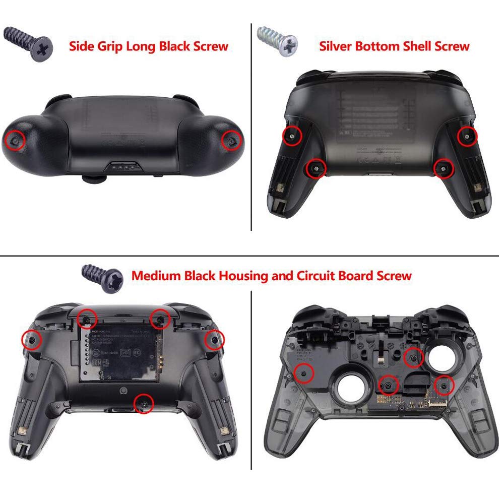ExtremeRate Light Cyan Faceplate & Backplate for Nintendo Switch Pro Controller - DIY Replacement Shell Case (Controller Not Included) - Perfect for Custom Gaming Setup & Modding Enthusiasts