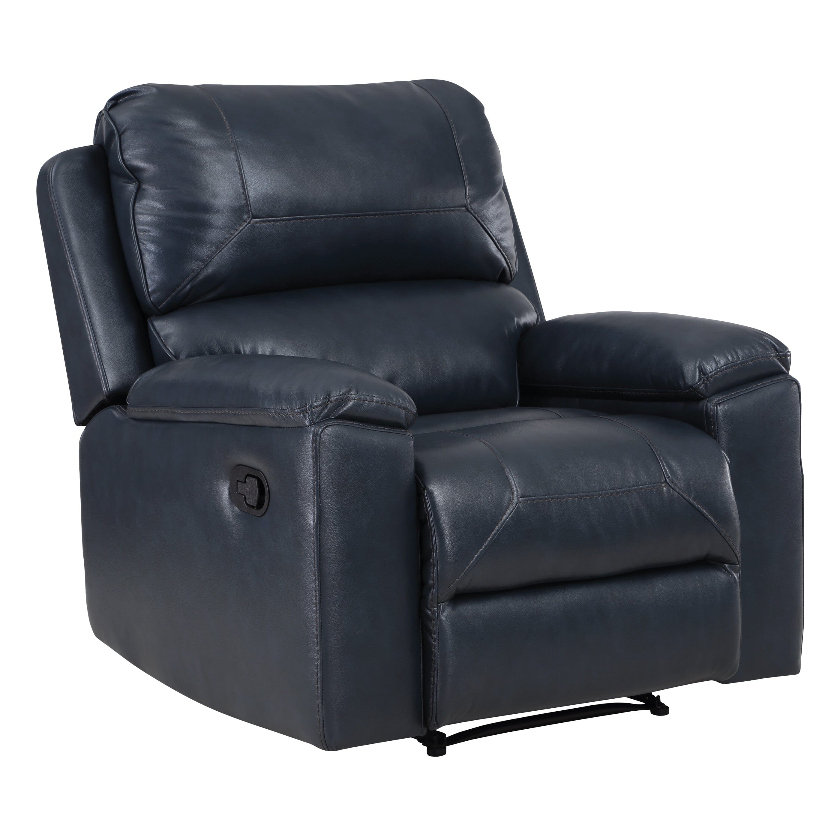 Office Star Santiago Recliner - Ergonomic Leather Office Chair with Adjustable Lumbar Support & Footrest - Perfect for Home Office, Gaming & Relaxation