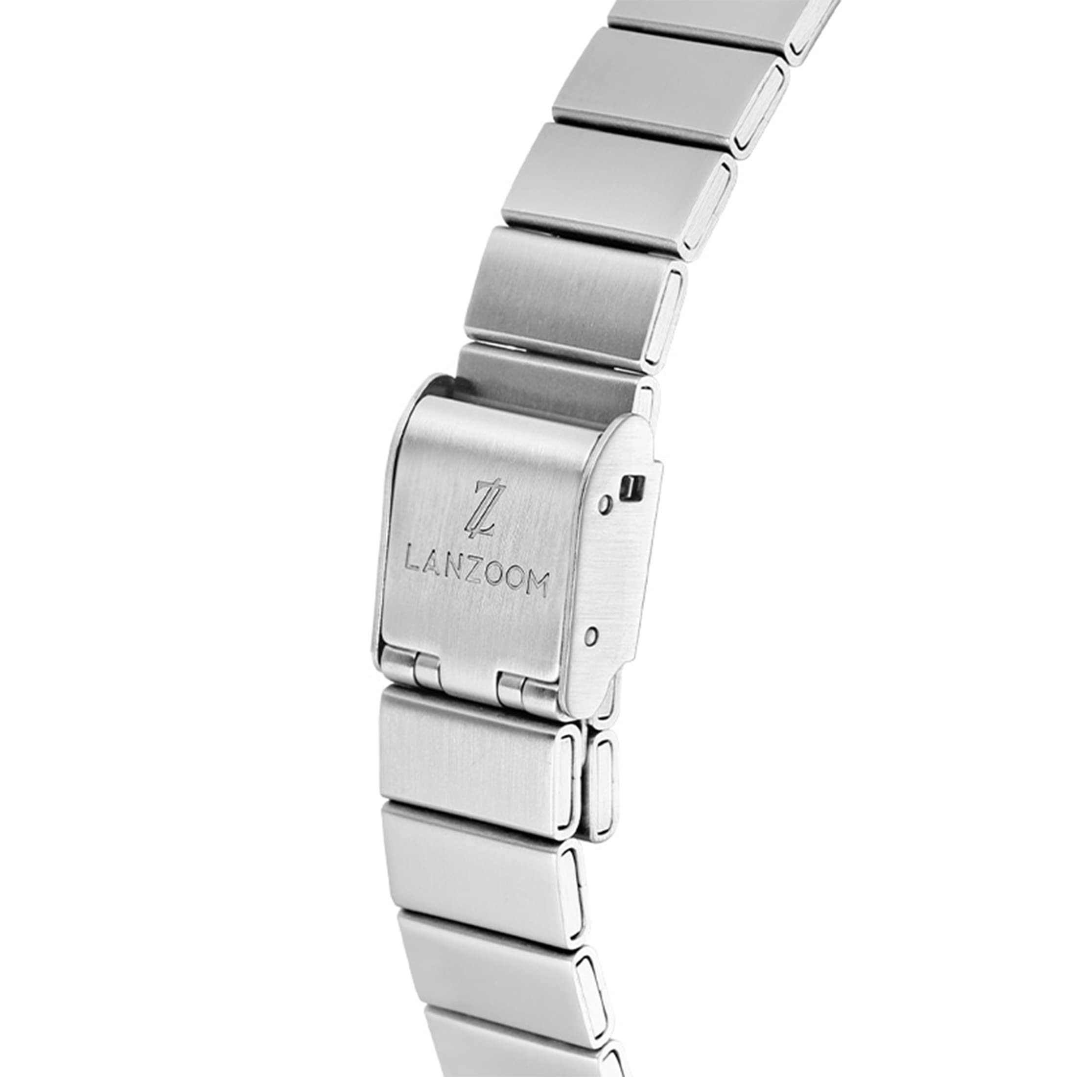 LANZOOM Women's Square Stainless Steel Quartz Watch - Fashionable & Versatile Wristwatch with Square Dial - Perfect Holiday Gift & Special Occasion Present for Her (Great for Office, Party & Everyday Wear)