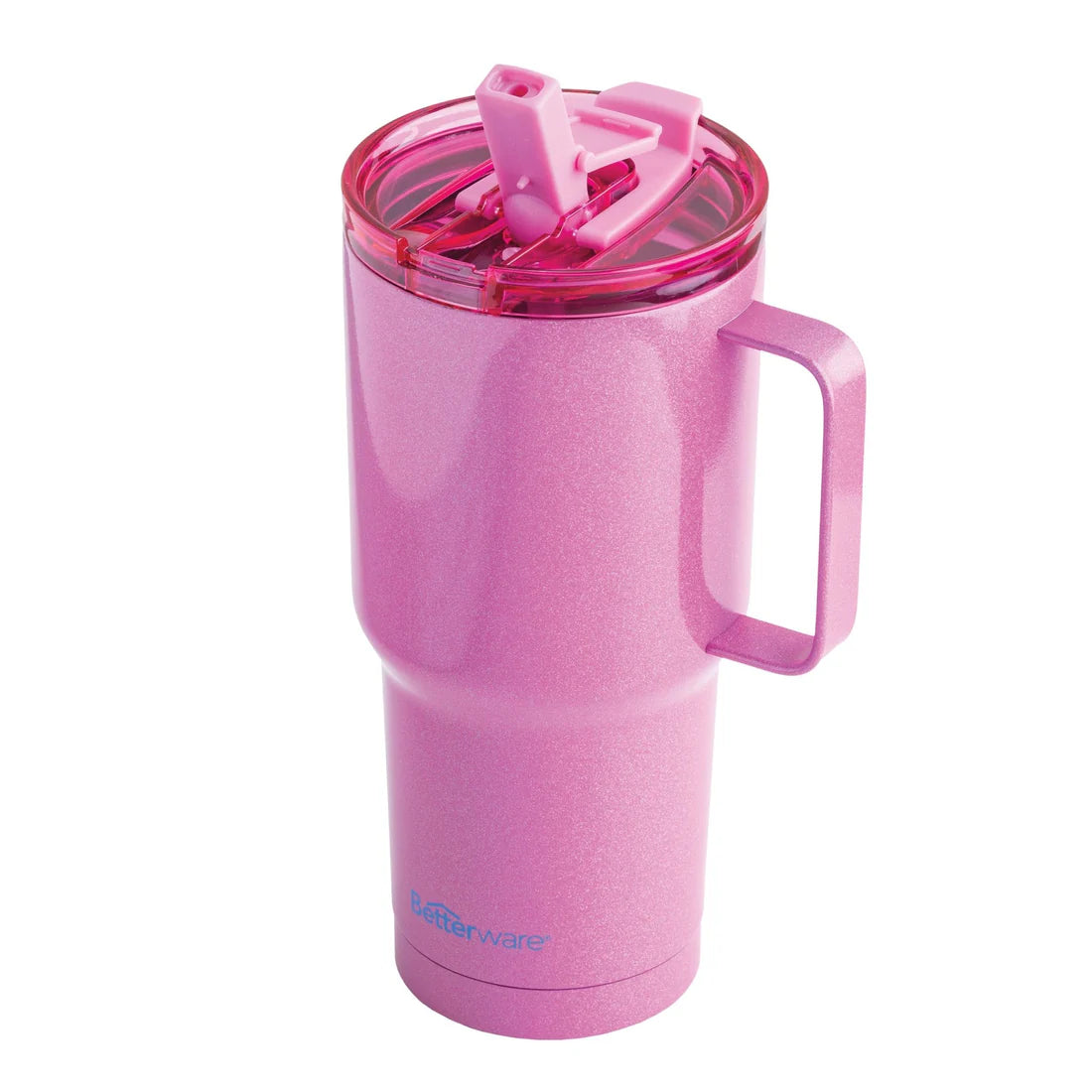 Insulated Pink Stainless Steel Tumbler with Lid - 20oz Leakproof Travel Mug for Hot & Cold Drinks - Perfect for Office, Gym, Hiking and Commuting