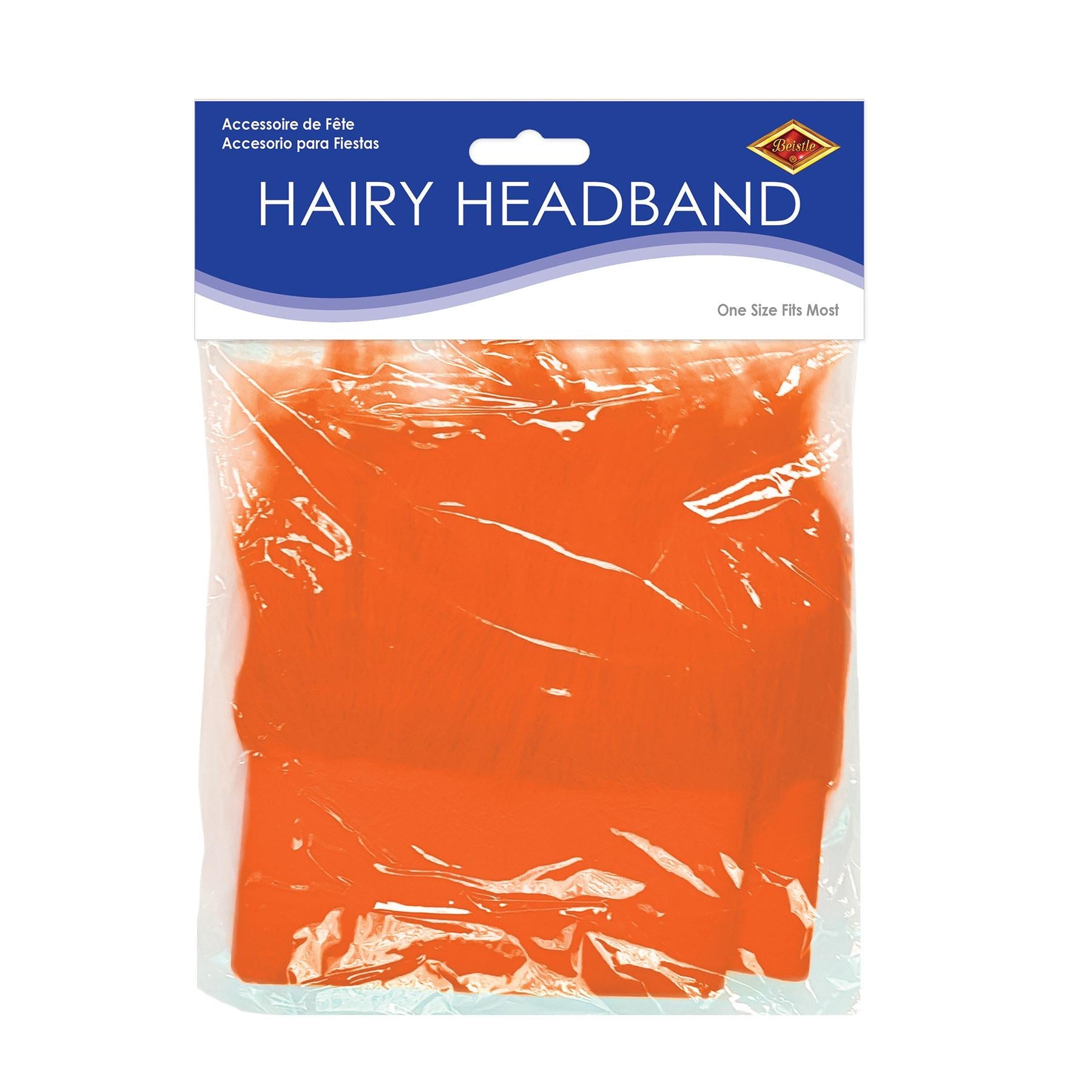 12 Pack Beistle Hairy Headband - Orange Halloween Costume Accessories for Women & Men - Perfect for Parties, Cosplay and Themed Events