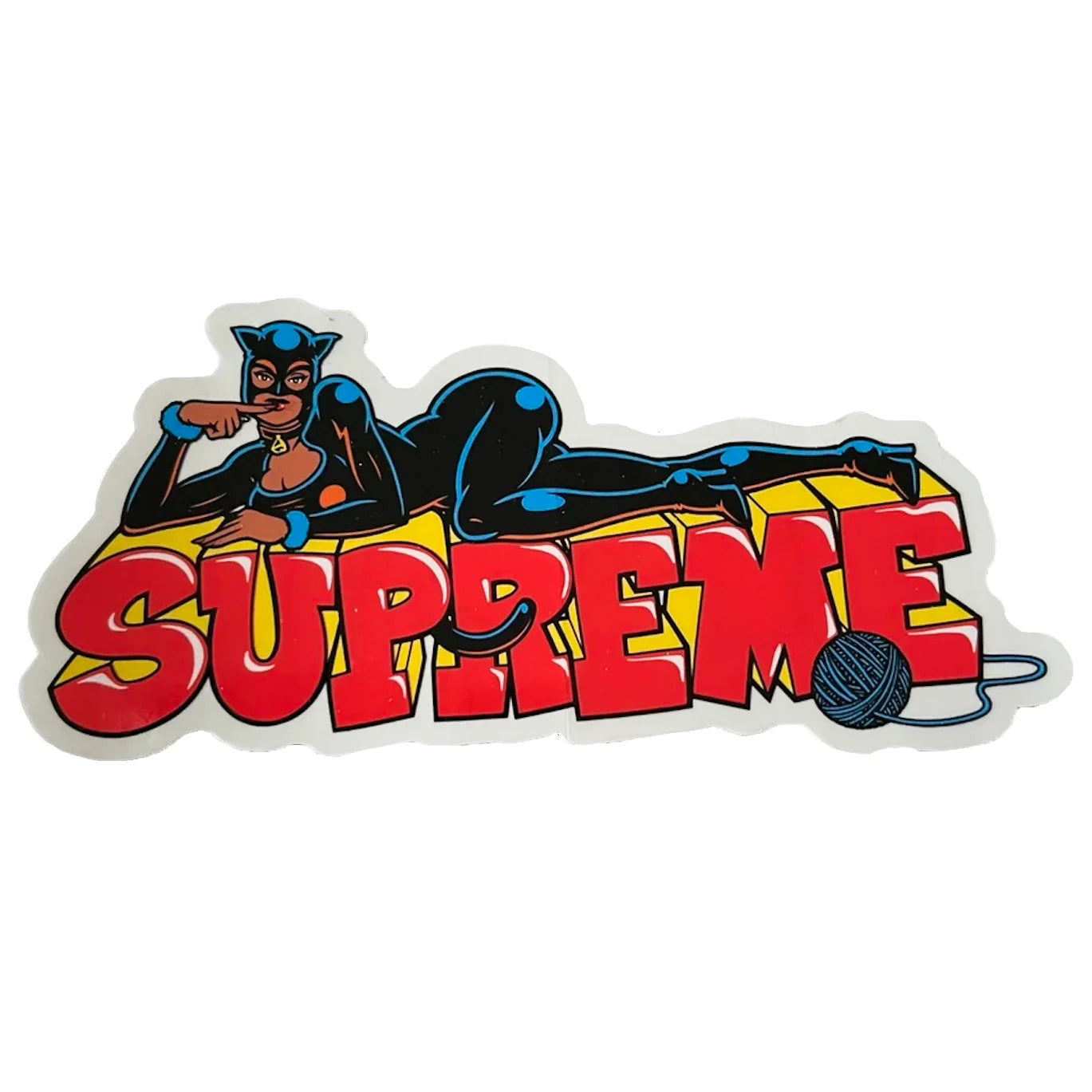 SUPREME 22FW CATWOMAN STICKER - Waterproof Vinyl Decal for Laptops, Cars, Skateboards & DIY Projects - Cool Street Art Stickers for Fans