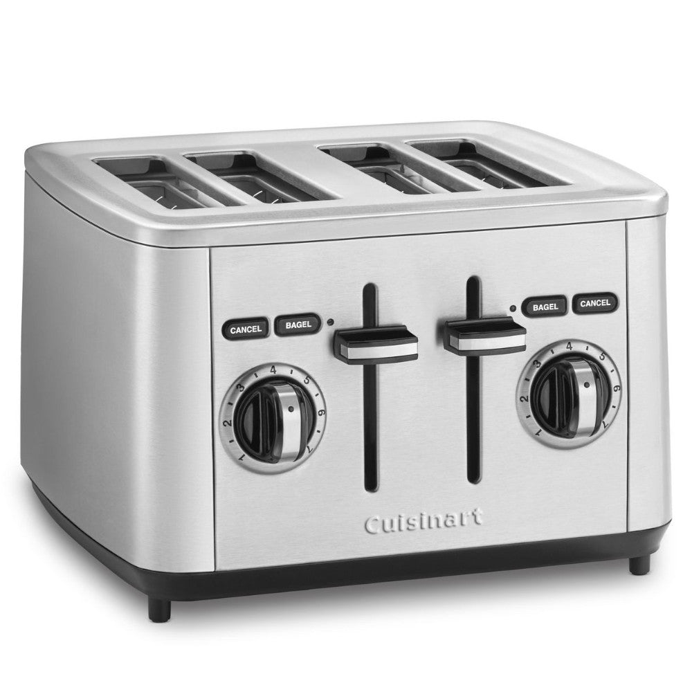 Refurbished CUISINART CPT-14 4-Slice Stainless Steel Toaster with Warranty - Perfect for Breakfast, Office, or Dorm Room Use