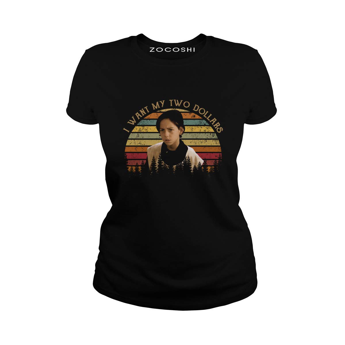 Zocoshi 'I Want My Two Dollars' Funny Movie Quote T-Shirt - Vintage Comedy Pop Culture Tee for Men & Women - Perfect for Casual Wear, Movie Nights & Gifts