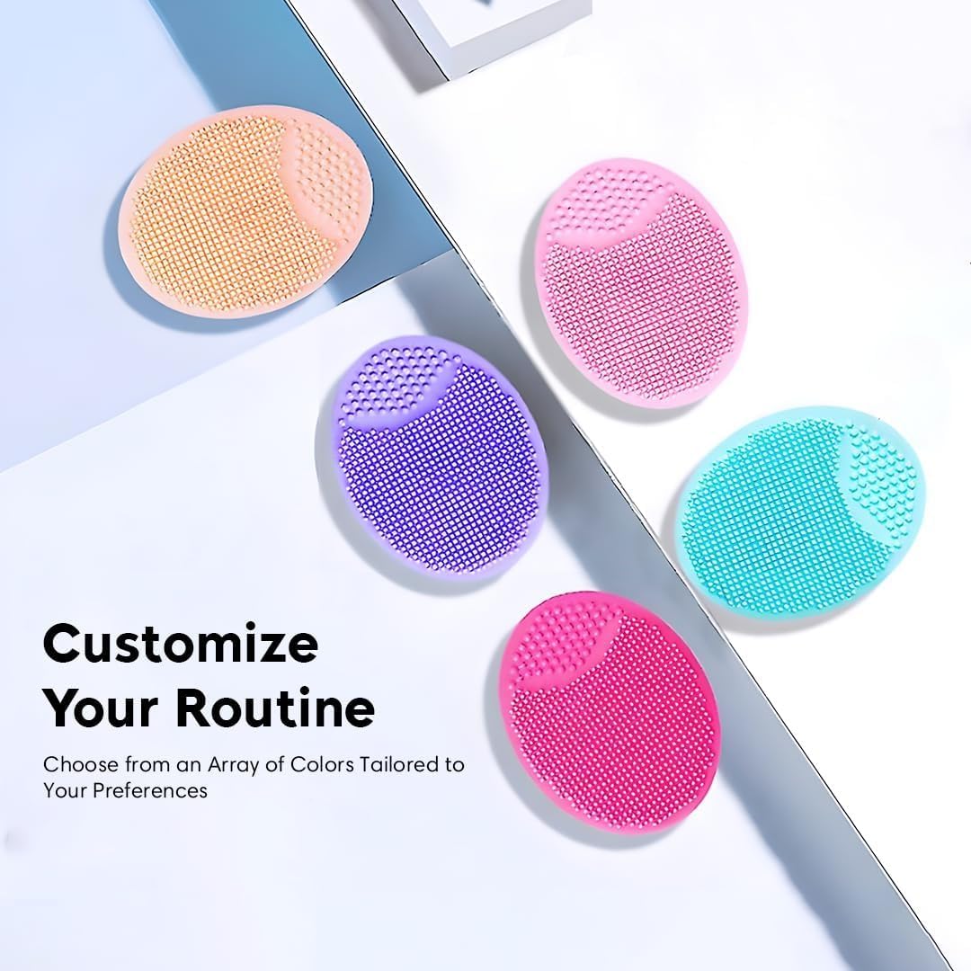 VALKYRIE Silicone Face Scrubber & Exfoliator - Gentle Facial Cleansing Brush for Acne, Blackheads & Pore Cleaning - Soft Skin Care Tool for Women & Girls (Yellow) - Perfect for Daily Skincare Routine & Travel Beauty Essentials