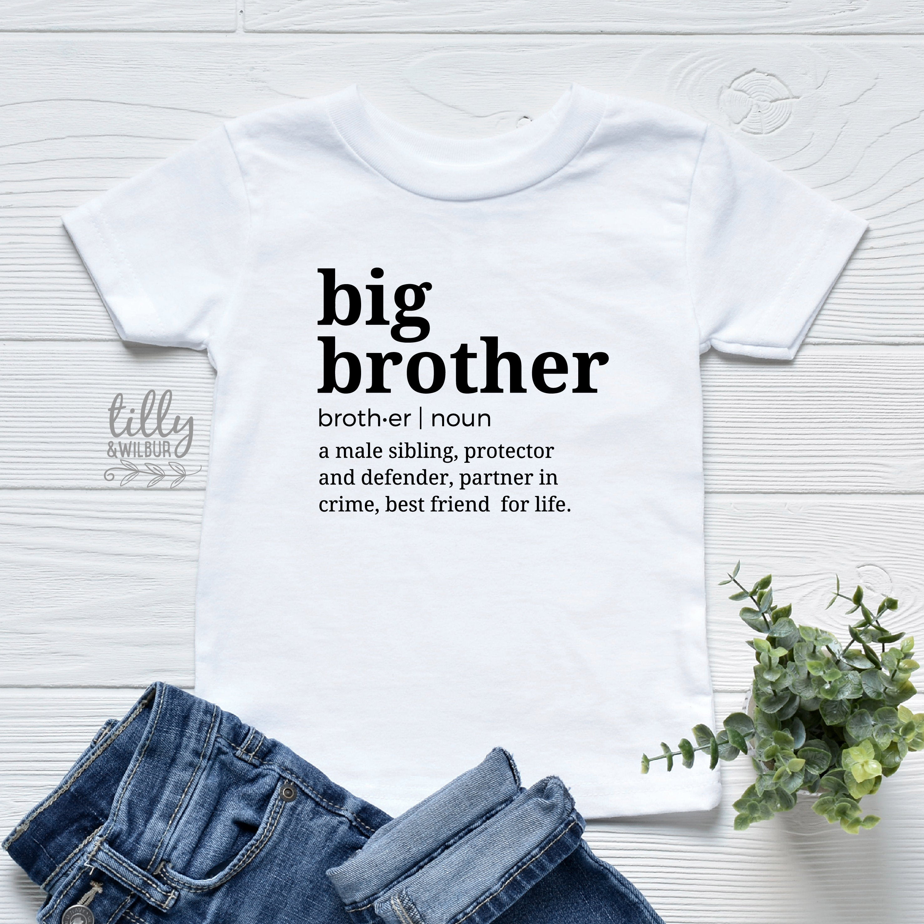 Big Brother Definition T-Shirt - Funny Slogan Graphic Tee for Men & Women - Perfect for Parties, Gifts & Casual Wear