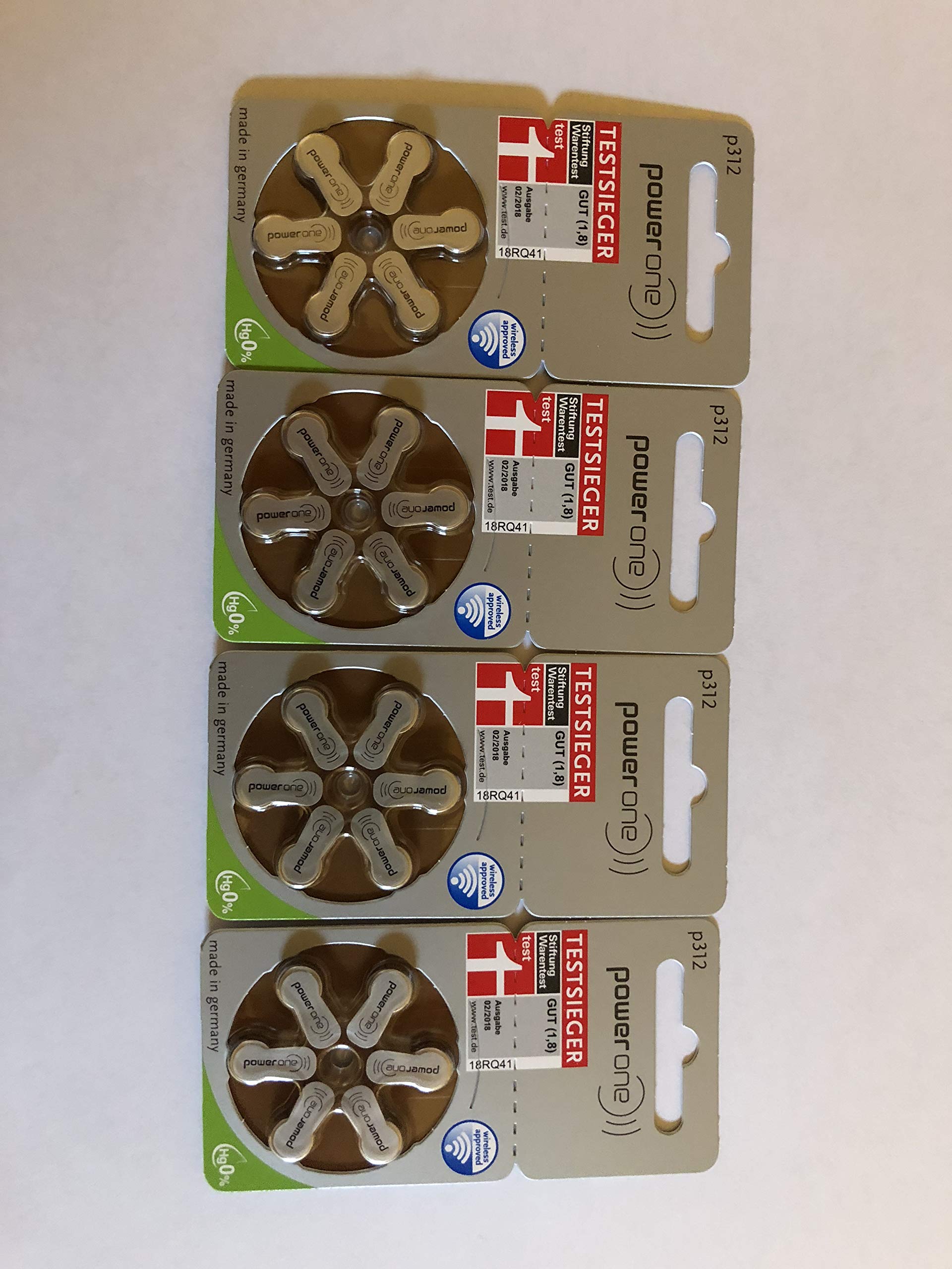 PowerOne Size P312 Hearing Aid Batteries - 5 Packs (60 Batteries) | Long-Lasting Zinc-Air Power for Hearing Devices | Perfect for Travel, Work & Daily Use