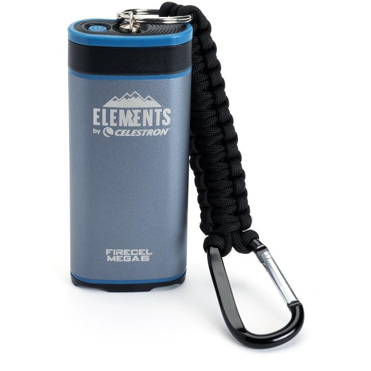 Celestron Elements FireCel Mega 6 - 3-in-1 Portable Camping Gear: Hand Warmer, Phone Charger & LED Flashlight for Outdoor Adventures, Hiking & Emergency Preparedness
