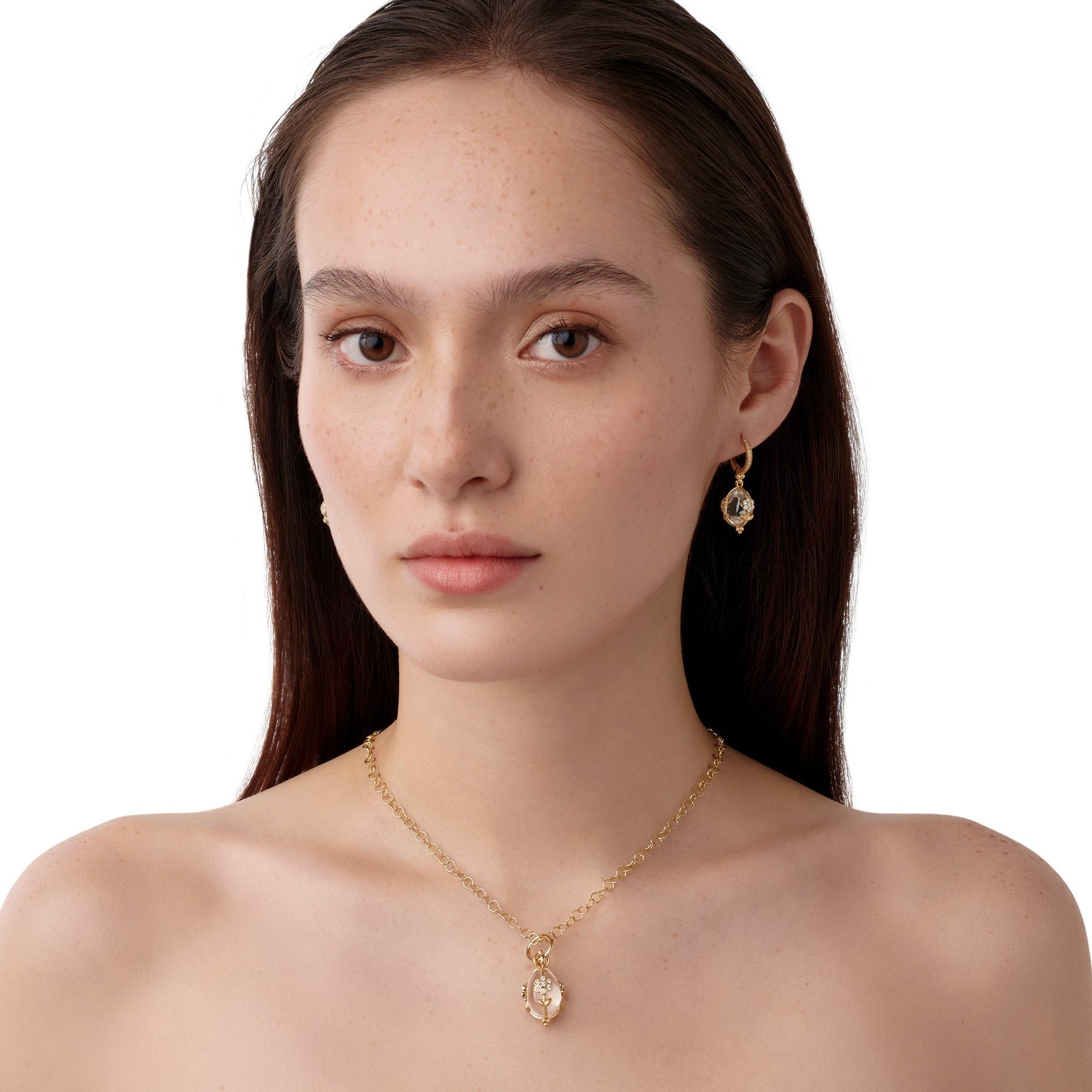 Temple St. Clair Small Diamond Fiori Amulet Necklace - 14K Gold Pendant with Genuine Diamonds | Elegant Jewelry Gift for Women, Perfect for Weddings, Anniversaries & Special Occasions
