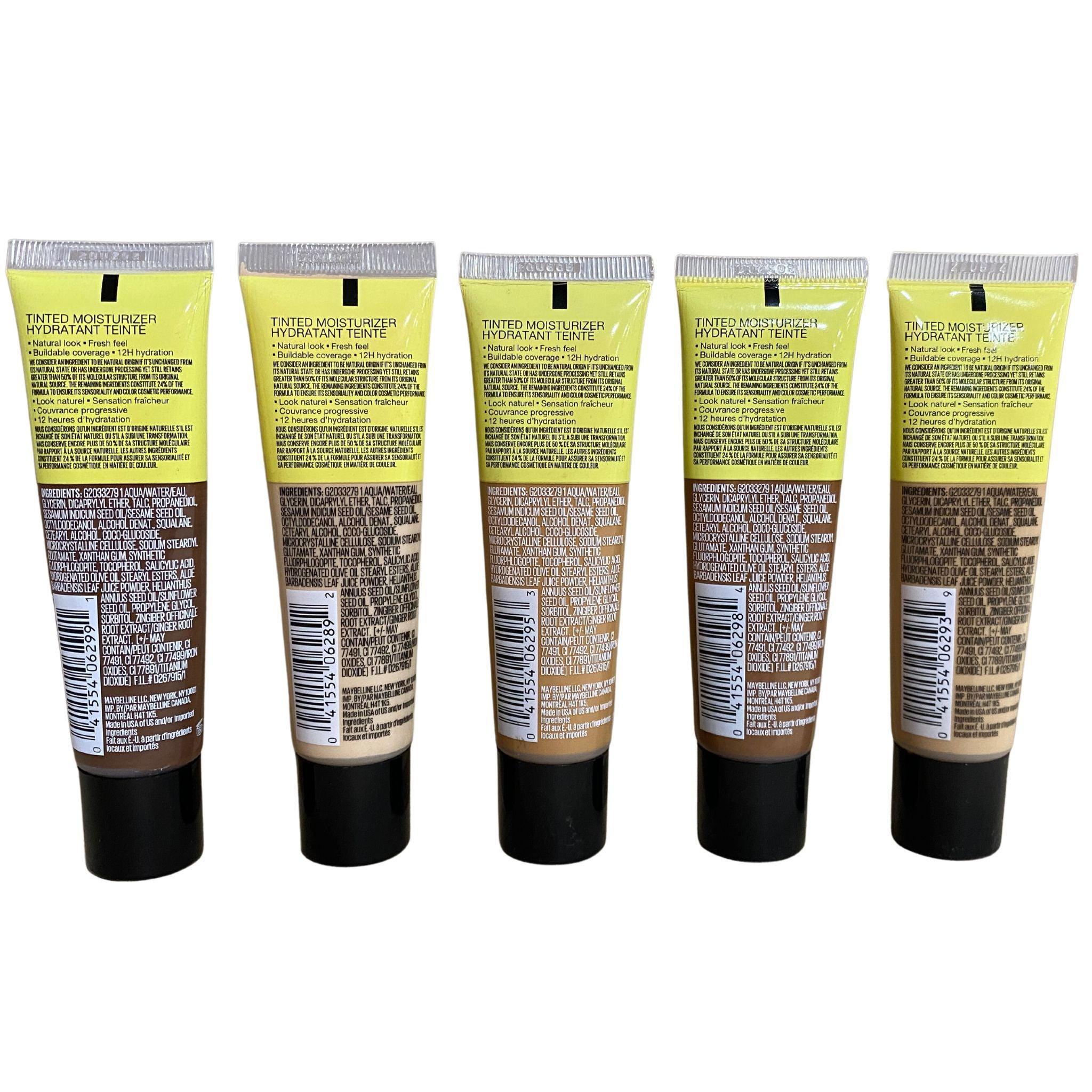 Maybelline Fit Me Tinted Moisturizer with Aloe Vera - 1oz (50 Pack) - Lightweight Foundation for All Skin Types | Daily Wear, Natural Makeup Look, Hydrating Skin Care Routine