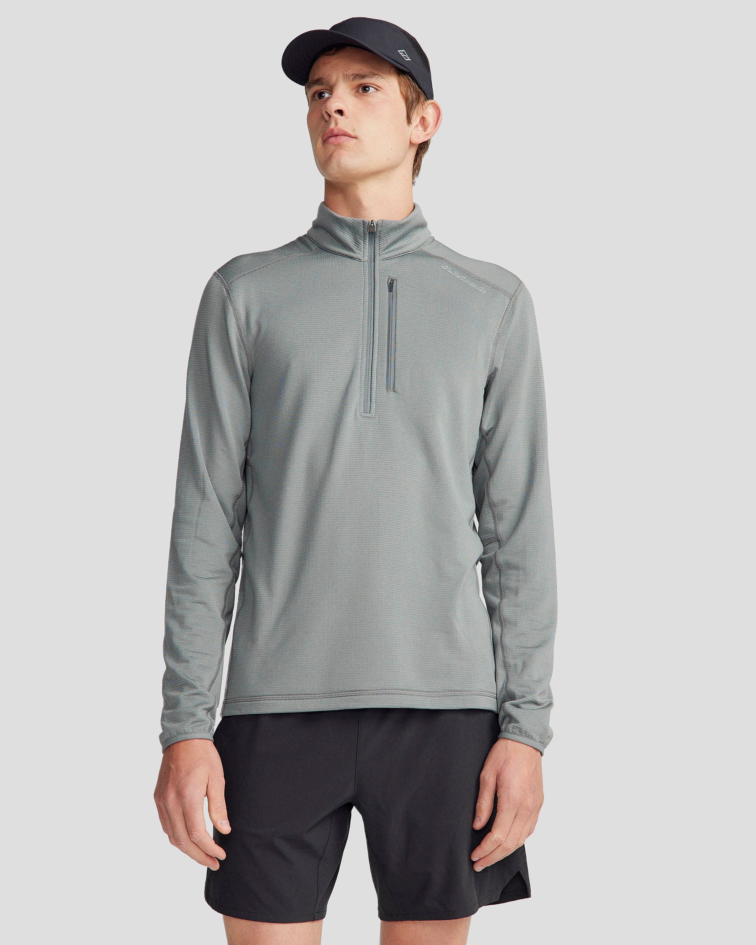 Men's Seeker Fleece Quarter Zip Pullover - Lightweight Thermal Jacket for Hiking & Outdoor Activities | Moon Color