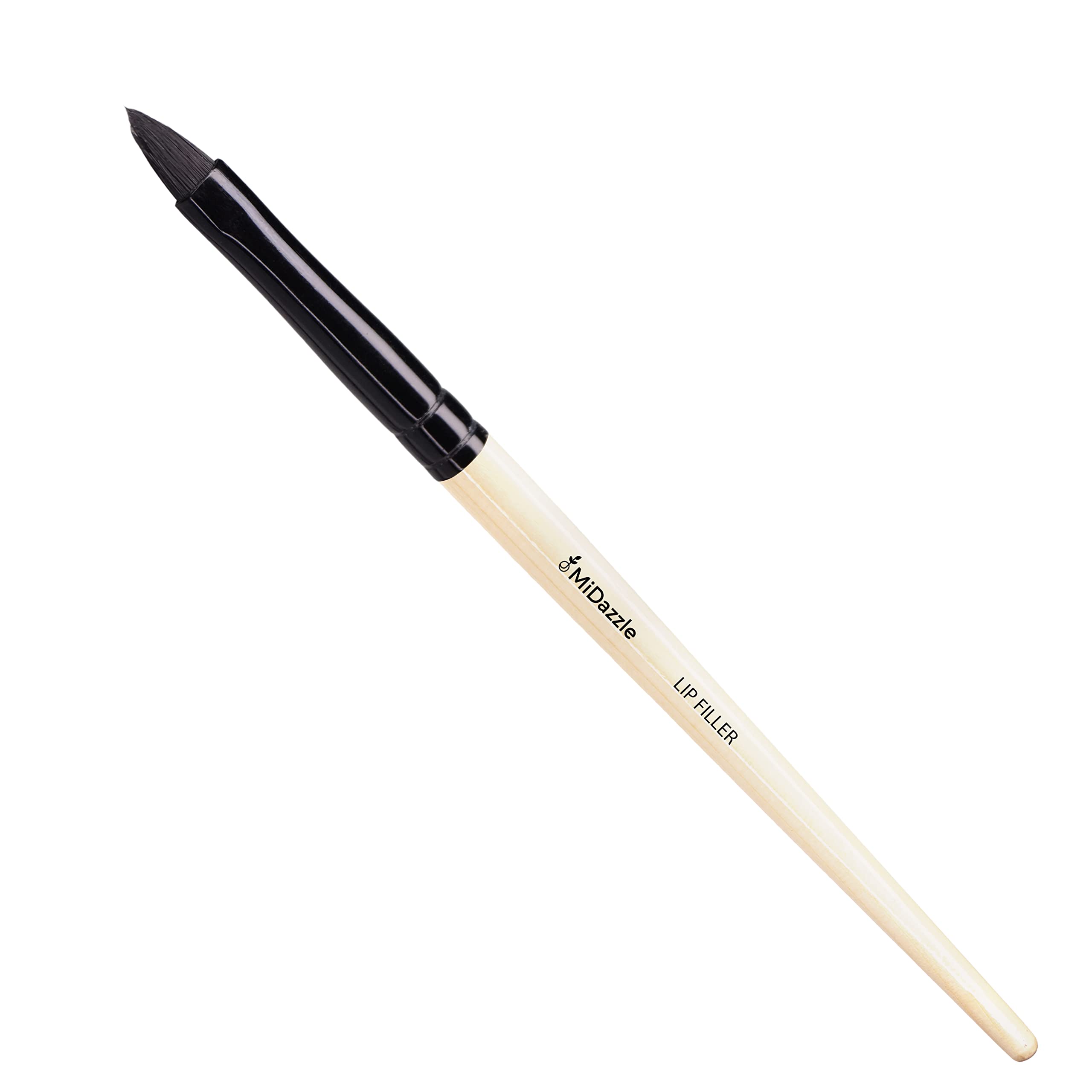 Midazzle Premium Wooden Lip Filler Brush - Professional Makeup Tool for Lip Gloss & Lipstick Application (MIMB00509) | Perfect for Makeup Artists, Beauty Enthusiasts & Home Use
