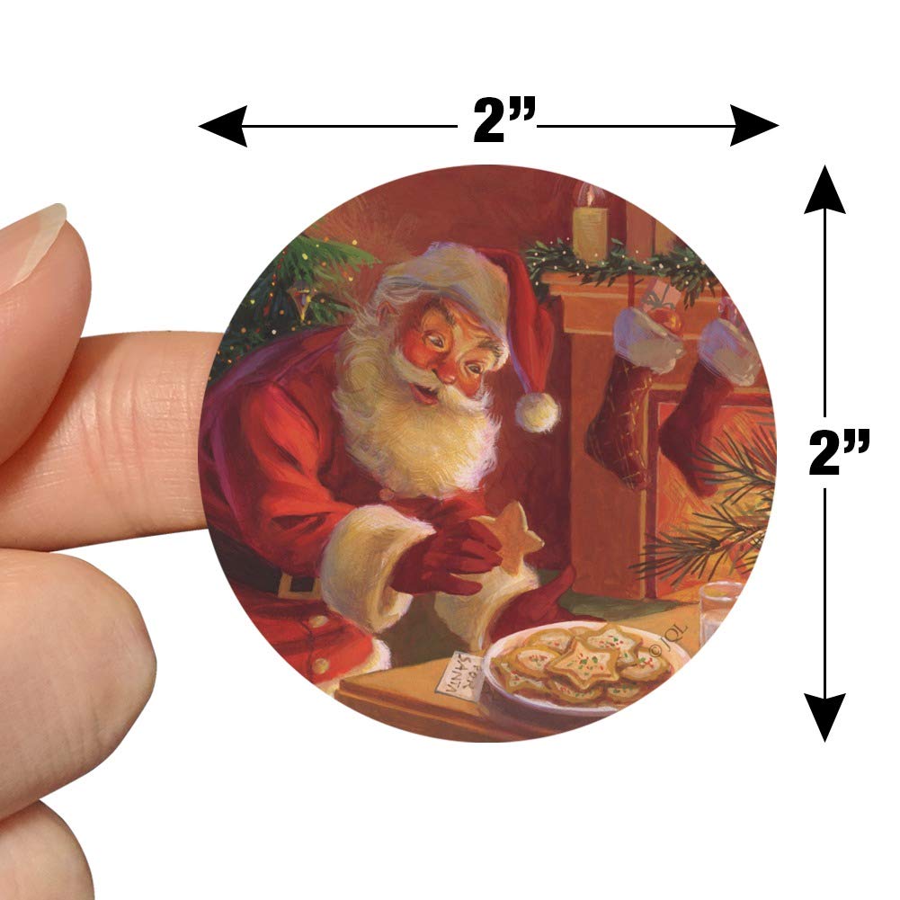 Christmas Santa Milk & Cookies Planner Stickers - Holiday Scrapbooking Calendar Decals for DIY Crafts, Journaling & Gift Wrapping