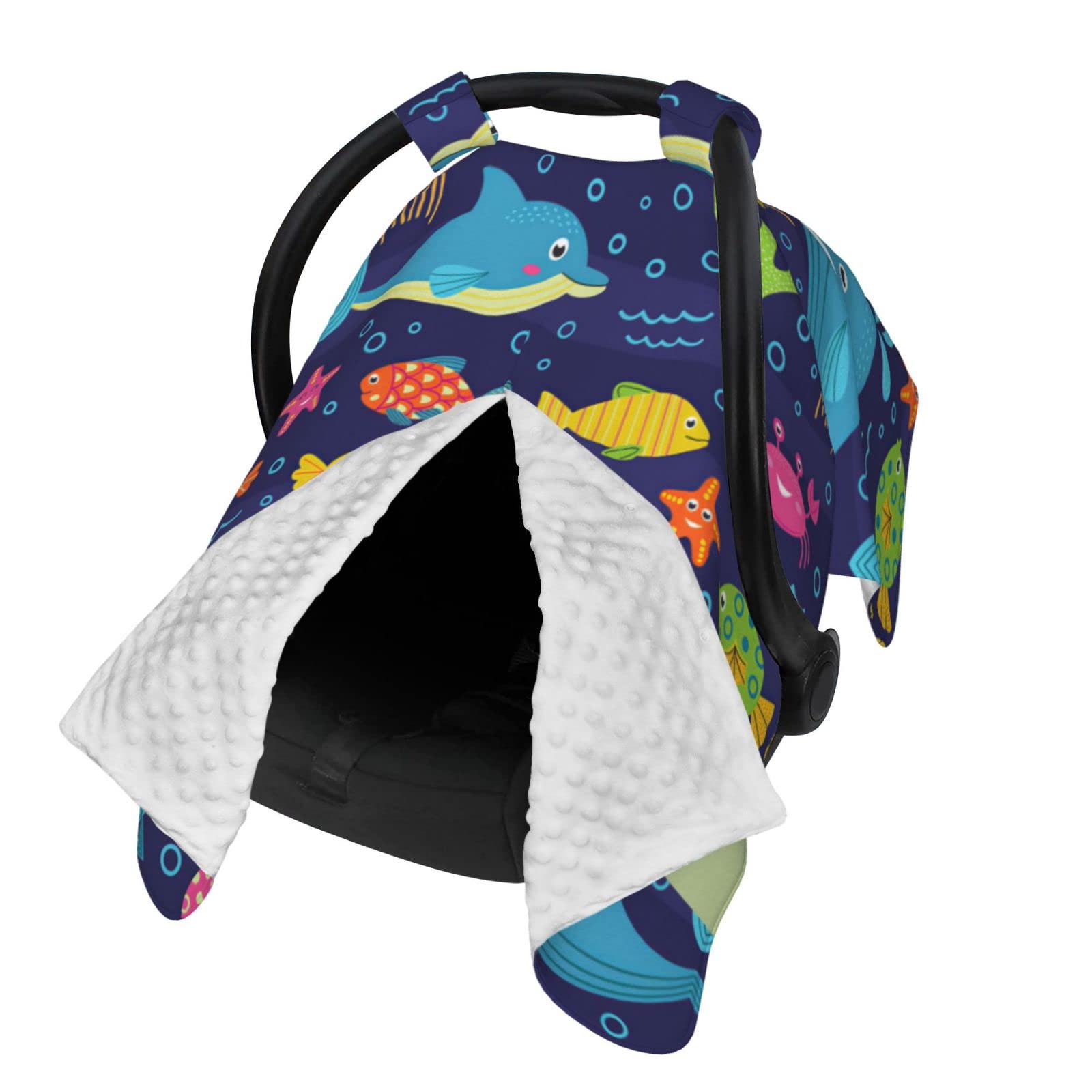 Personalized Baby Car Seat Covers with Name - Custom Infant Car Seat Canopy for Boys & Girls - Soft Nursing & Breastfeeding Cover - Perfect for Travel, Shopping & Daily Outings