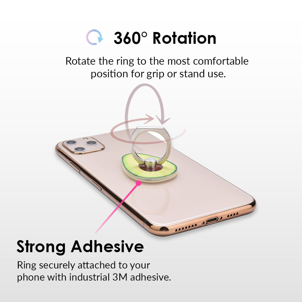 Avocado Phone Ring Holder - Non-Slip Grip for Smartphones, Tablets - Perfect for Watching Videos, Taking Selfies, and Hands-Free Calls