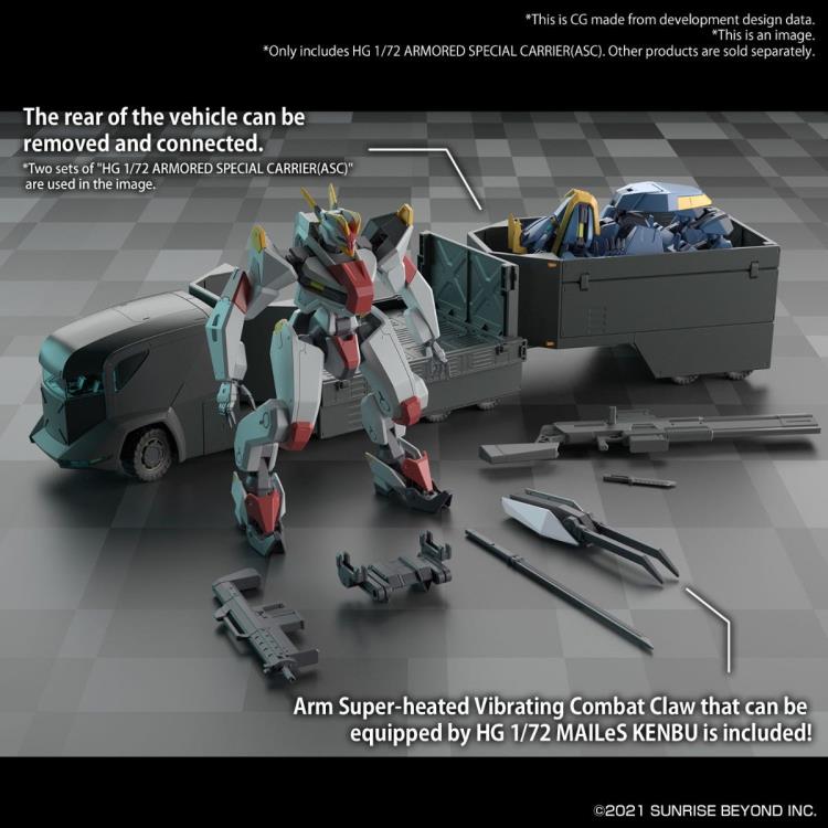 Bandai HG 1/72 Kyoukai Senki Armored Special Carrier (ASC) Plastic Model Kit - Anime Mecha Building Set for Collectors & Hobbyists | Perfect for Display & Gundam Fans