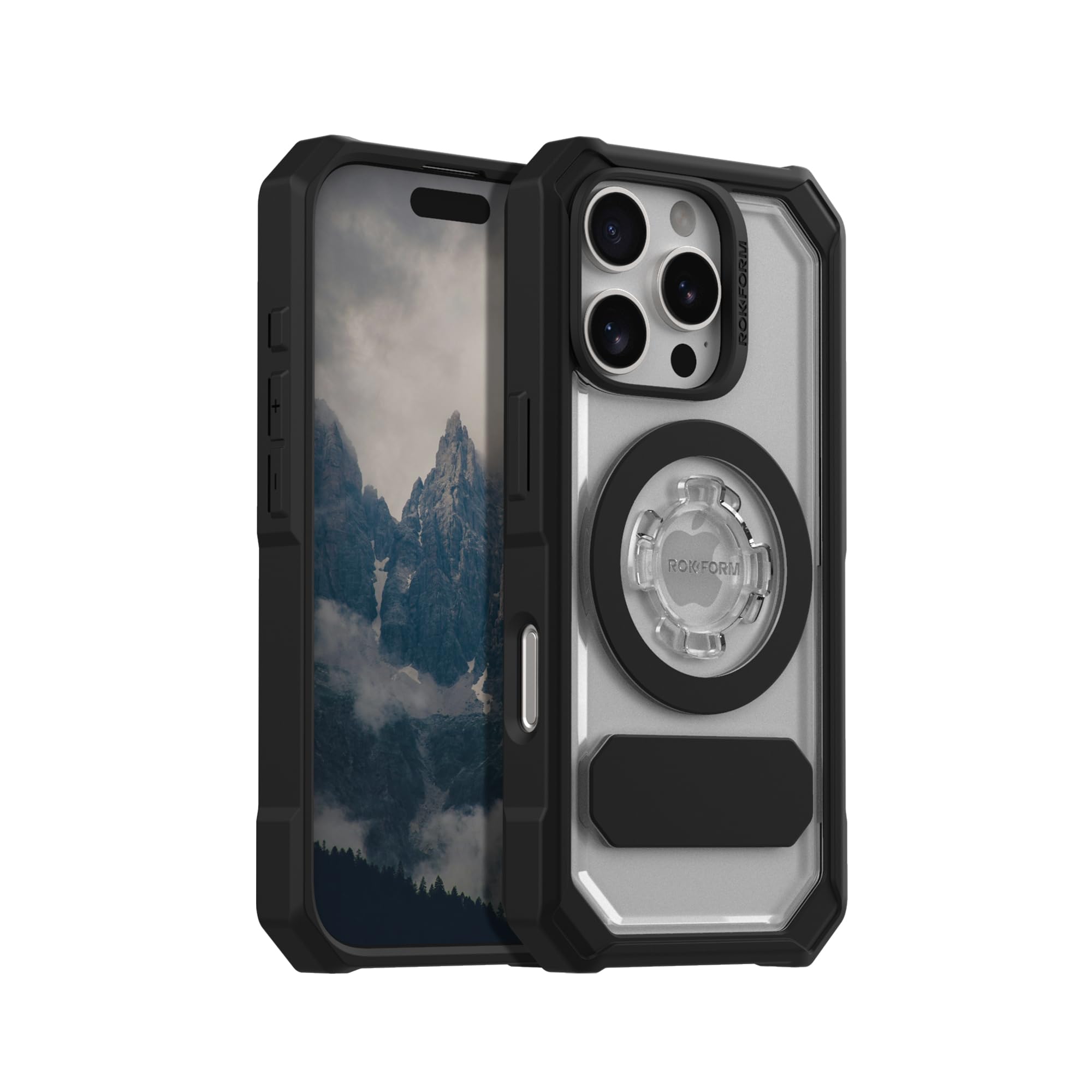 Rokform Crystal Series Magnetic Clear iPhone 16 Pro Case with RokLock Twist Lock - Drop Tested Armor for Everyday Protection and Active Lifestyles