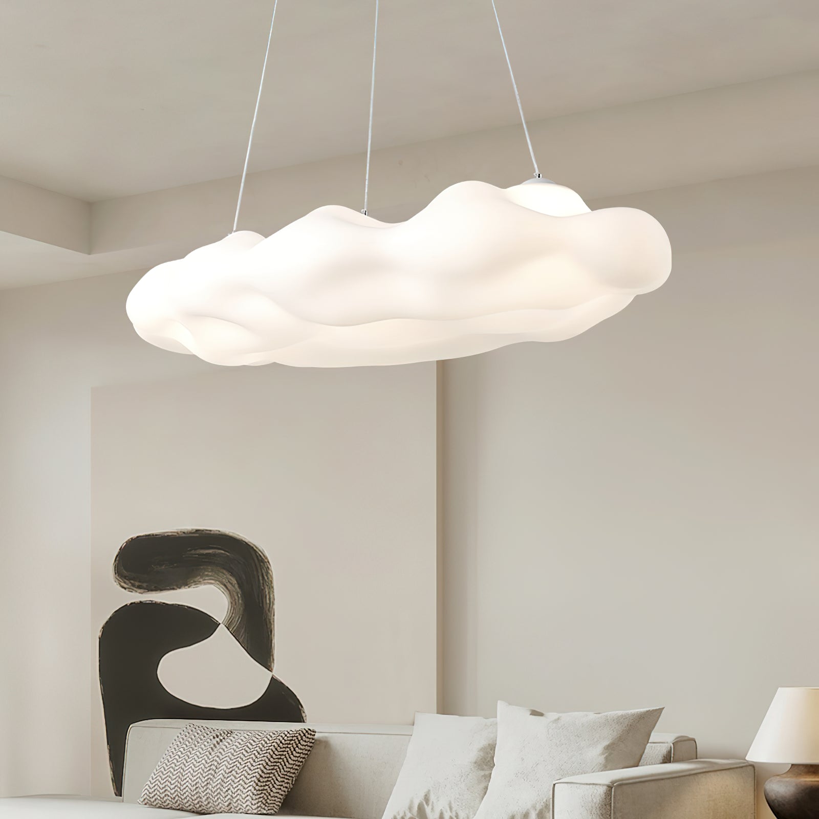 Cloudys Modern Pendant Light - Elegant Hanging Ceiling Fixture for Dining Room, Kitchen Island & Bedroom Decor