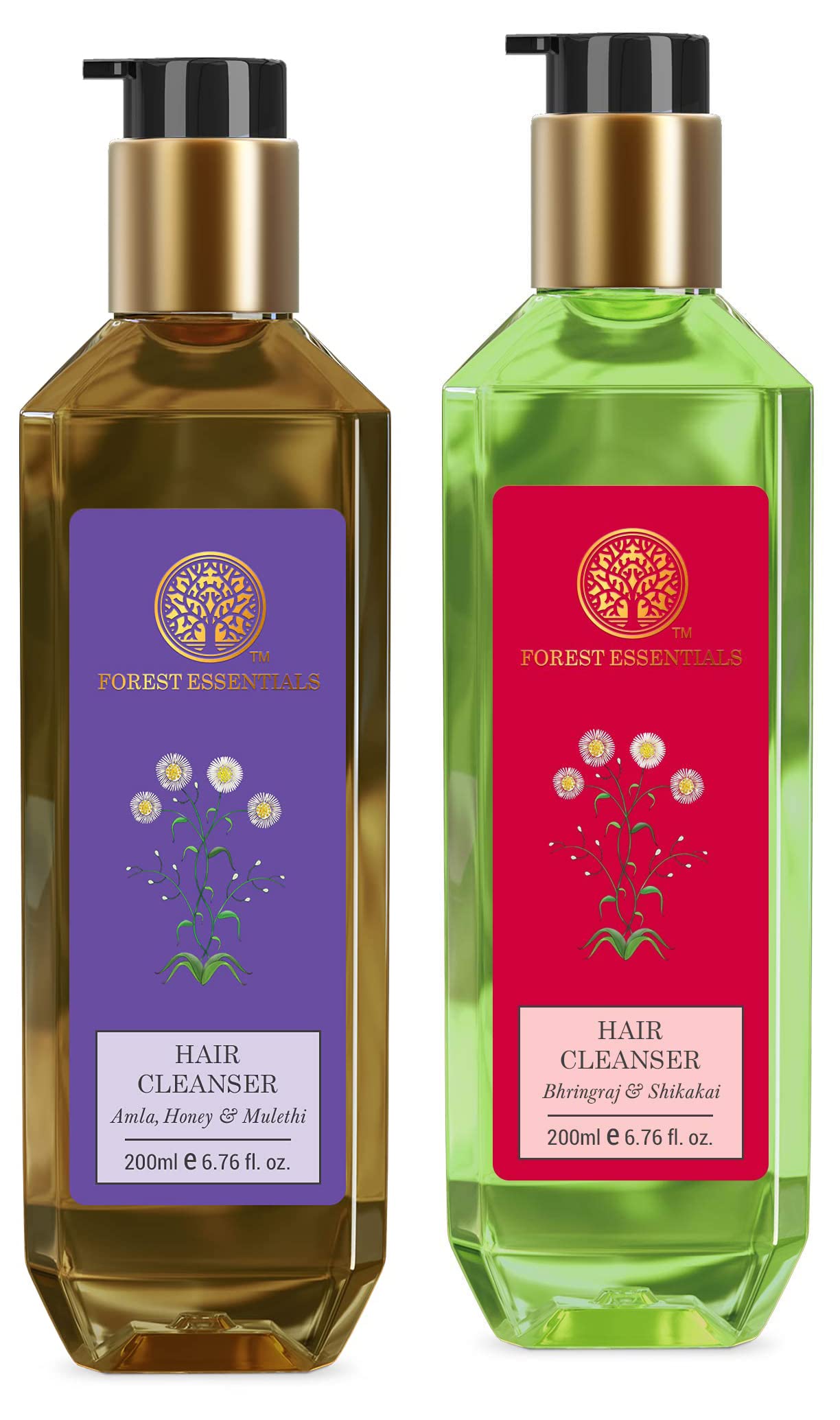 Forest Essentials Travel Size Hair Cleanser with Amla, Honey & Mulethi - Natural Ayurvedic Shampoo for Shine & Scalp Health | Perfect for Travel, Gym & On-the-Go Hair Care