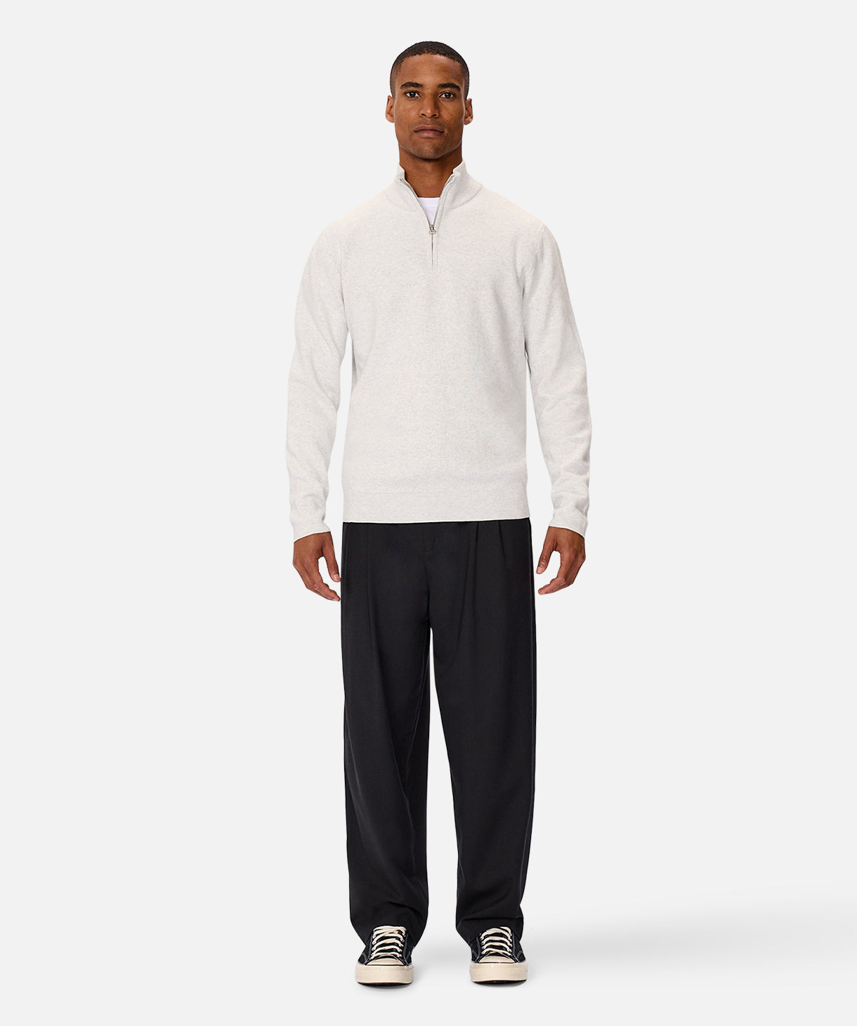 Lakewood Zip Neck Knit Sweater - Cozy Winter Pullover for Men & Women | Snow Marle 24 | Perfect for Cold Weather, Outdoor Activities & Casual Wear