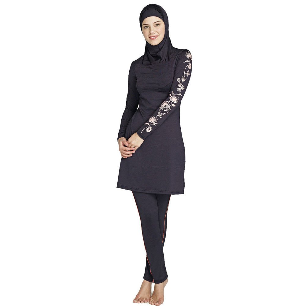 Modest Muslim Swimwear for Women - Full Coverage Lazy Cat Design - Perfect for Beach, Pool & Water Activities