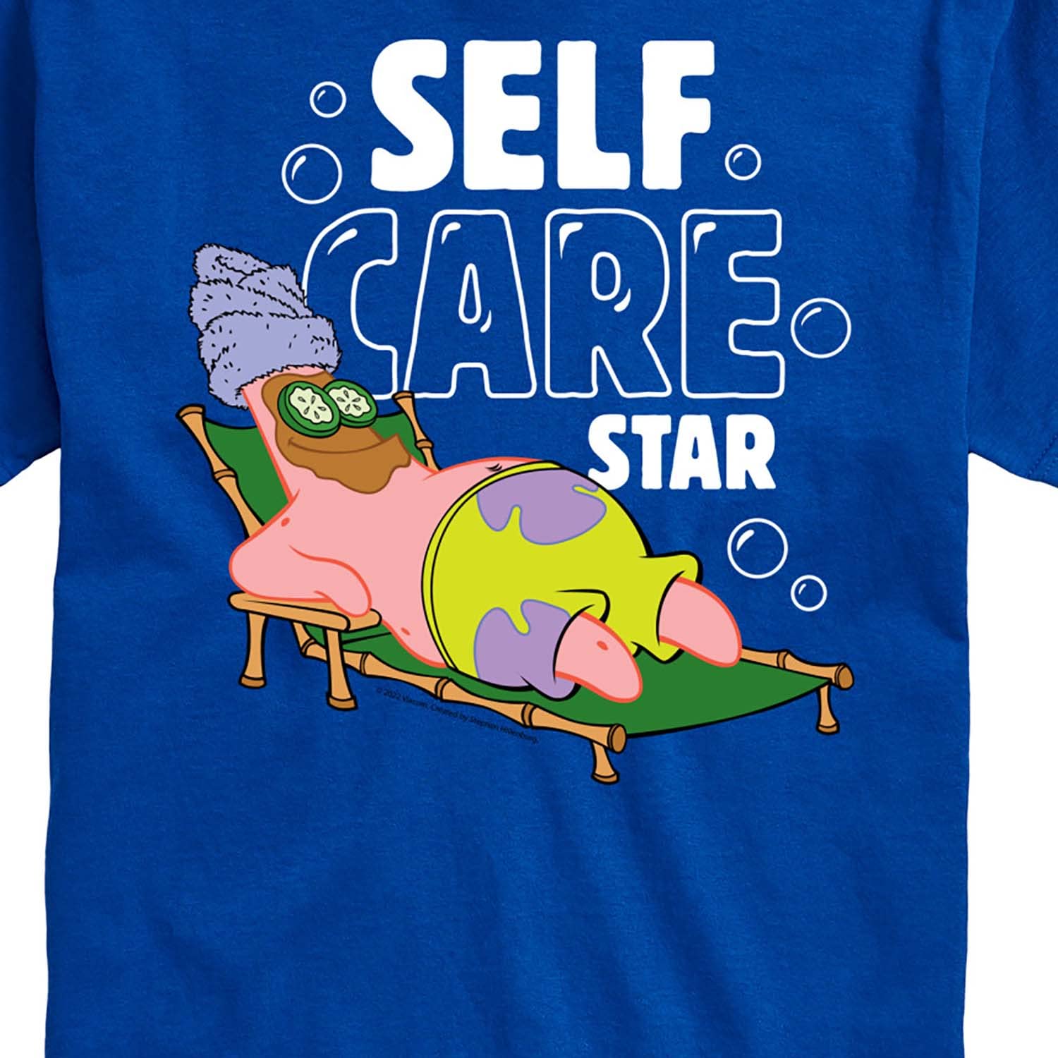 HYBRID APPAREL Spongebob Squarepants Self Care Star Men's Graphic T-Shirt - Funny Cartoon Short Sleeve Tee for Casual Wear, Gifts & Spongebob Fans