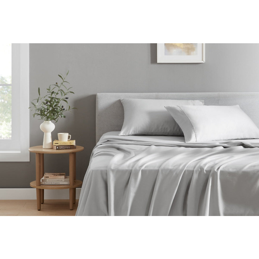 Premium 100% Australian Cotton Bed Sheet Set - Soft & Breathable Grey Sheets for Queen/King Size - Perfect for Luxury Bedding & Home Decor