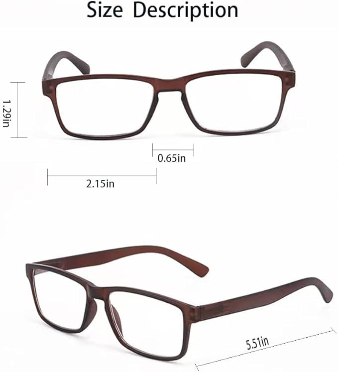 Myopia Glasses for Men & Women - Lightweight Nearsighted Glasses for Distance Vision with Spring Hinge - Perfect for Driving, Reading & Daily Wear
