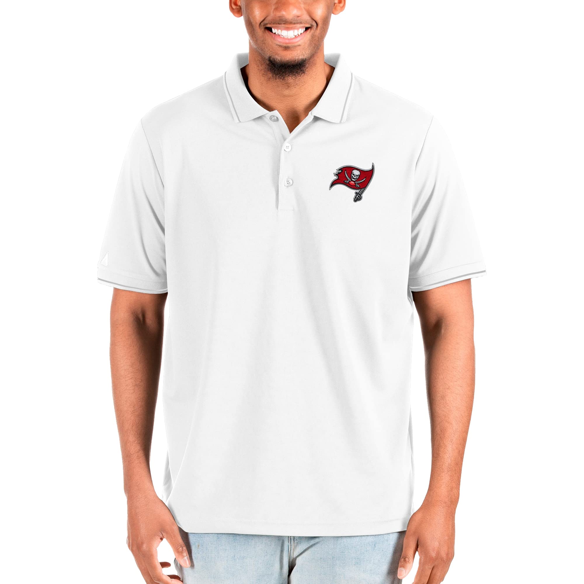 Antigua Men's NFL Big & Tall Affluent Polo Shirt - Official Licensed NFL Apparel for Plus Size Fans - Perfect for Game Day, Tailgating & Casual Wear