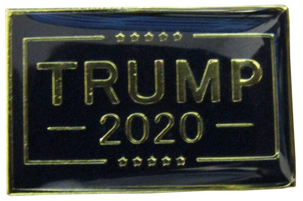 Wholesale Pack of 50 Trump 2020 Blue Hat Lapel Pins - Bulk American Flag Political Campaign Buttons for Elections, Rallies & Conservative Events (Model SD-V-7991)