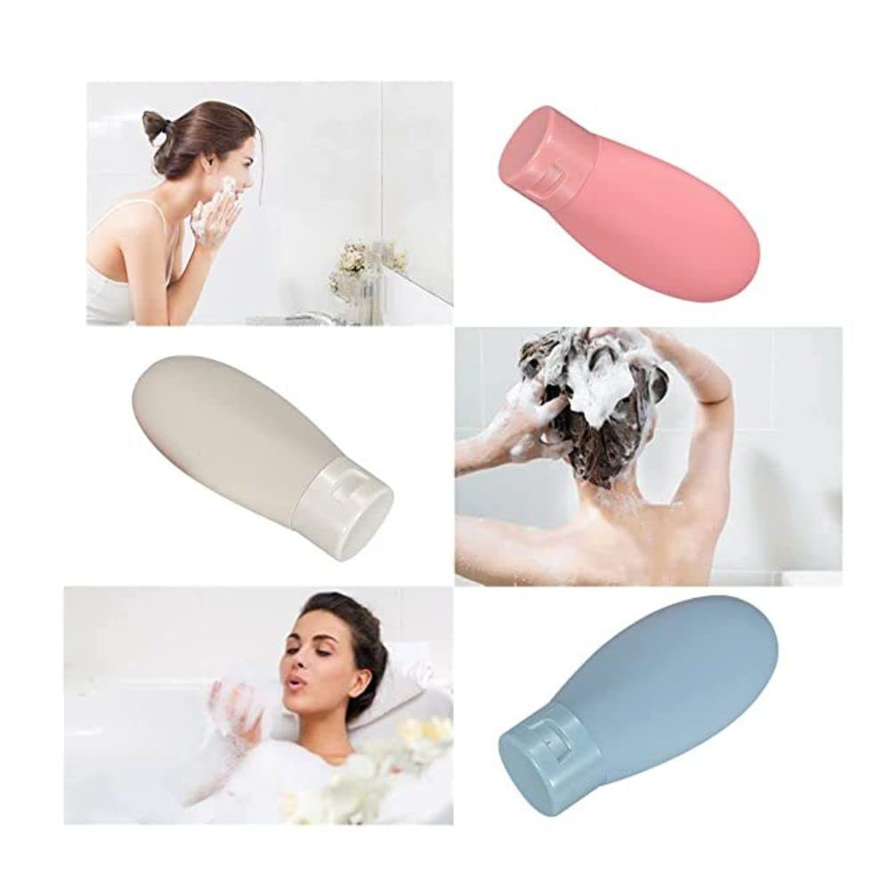 KMA361 Travel Bottles Set - Leak-Proof Plastic Empty Bottles for Shampoo, Lotion, Gel & Toiletries | TSA Approved Toiletry Containers | Perfect for Air Travel, Gym & Camping (Multicolor, 1 Pack)