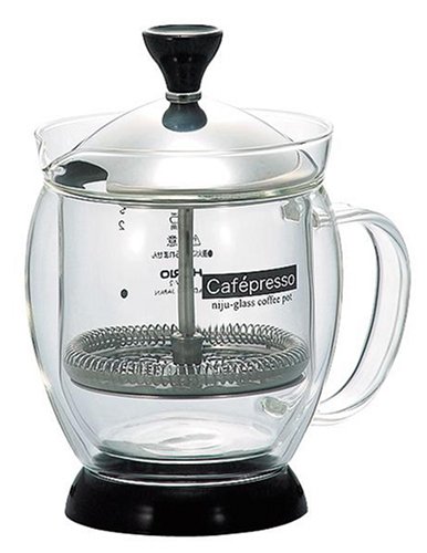 Hario CafePresso French Press Coffee Maker - 34oz/1L Stainless Steel, Portable & Durable for Home, Office, Camping & Travel - Perfect for Brewing Rich, Flavorful Coffee Anywhere