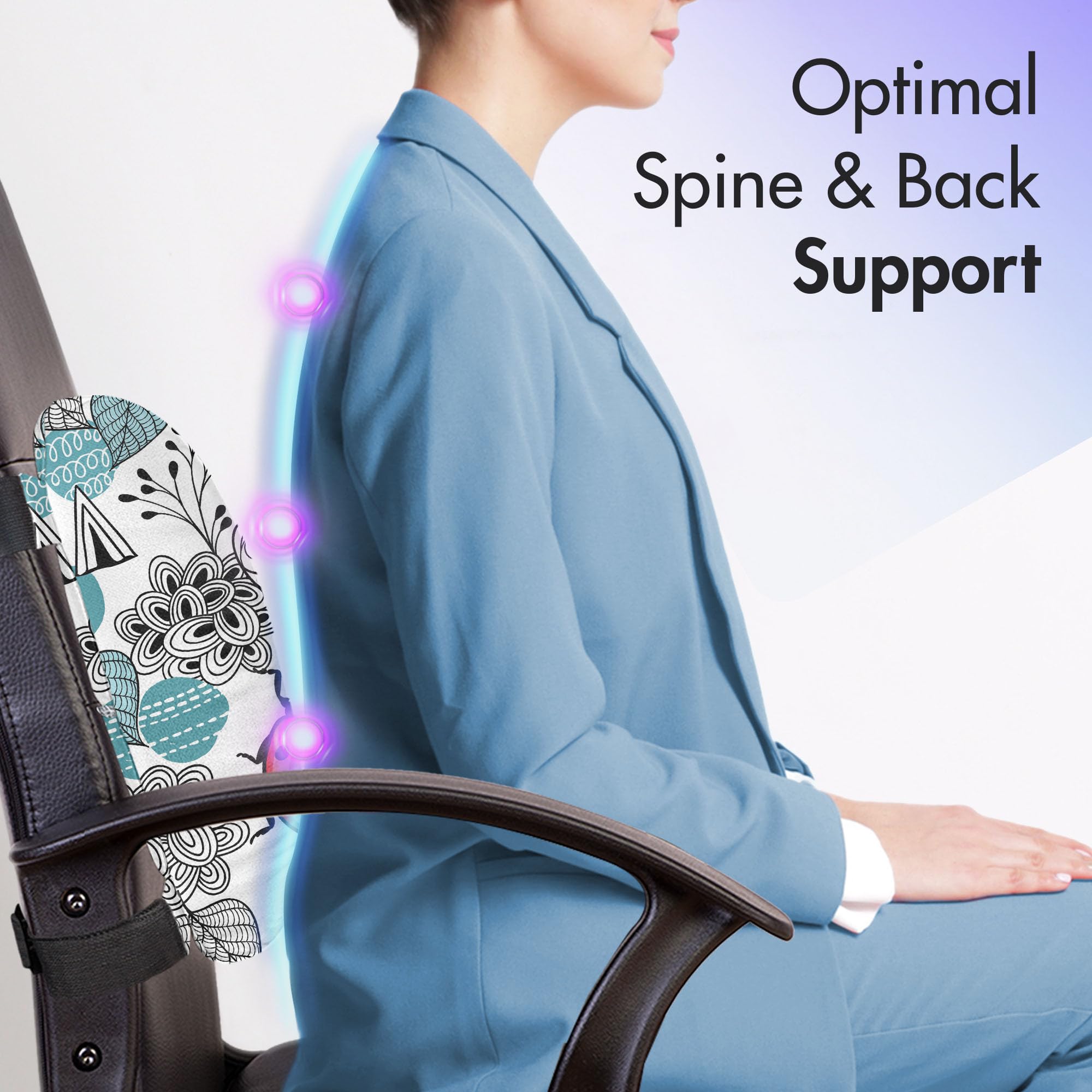 Ambesonne Ladybugs Lumbar Support Pillow for Office Chair & Car Seat - 14