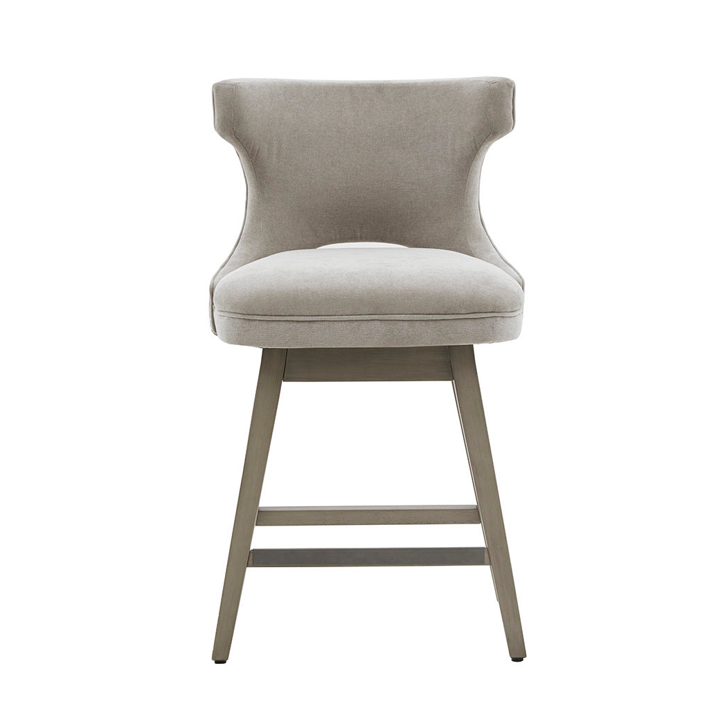 DTY Indoor Living Swivel Counter Stool - Adjustable Height Bar Stool with Padded Seat for Kitchen Island, Breakfast Nook & Home Bar - Comfortable Modern Dining Chair for Small Spaces