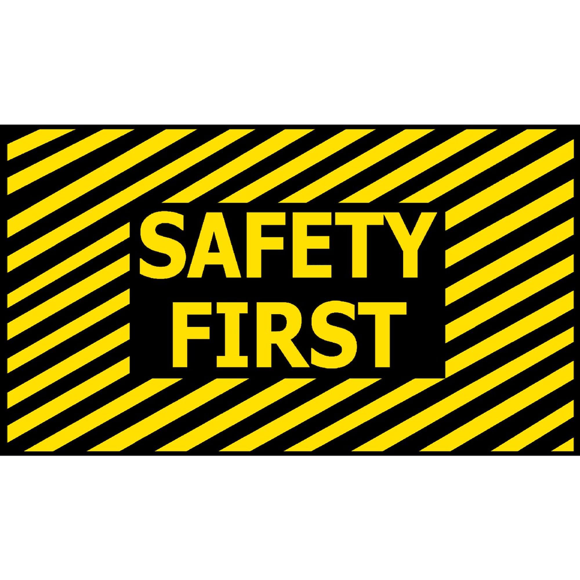 Safety First Oval Car Bumper Sticker - Perfect for Vehicles & Workplaces