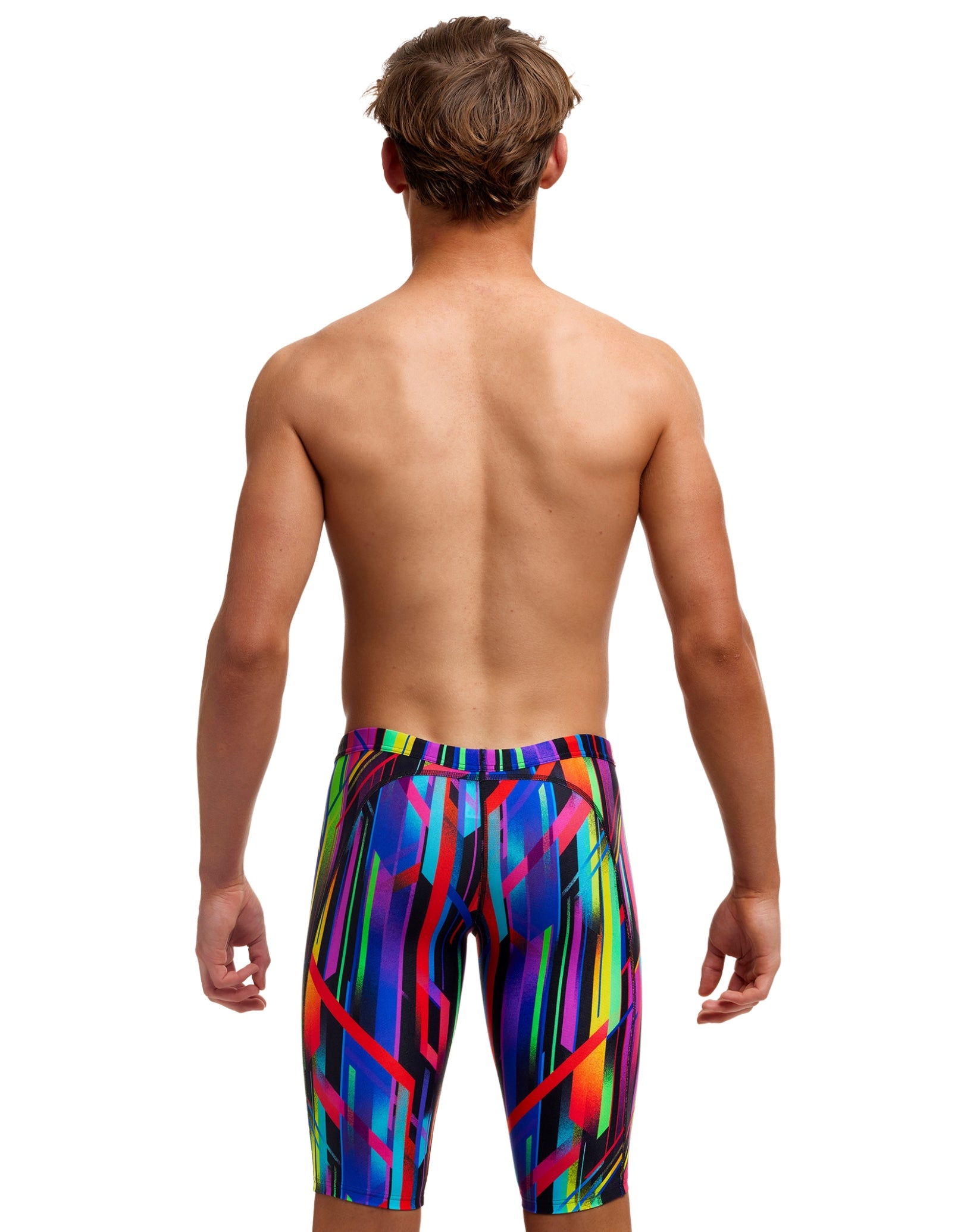 Boys Baby Beamer Swim Training Jammer - Black & Multicolor for Competitive Swimming & Water Sports