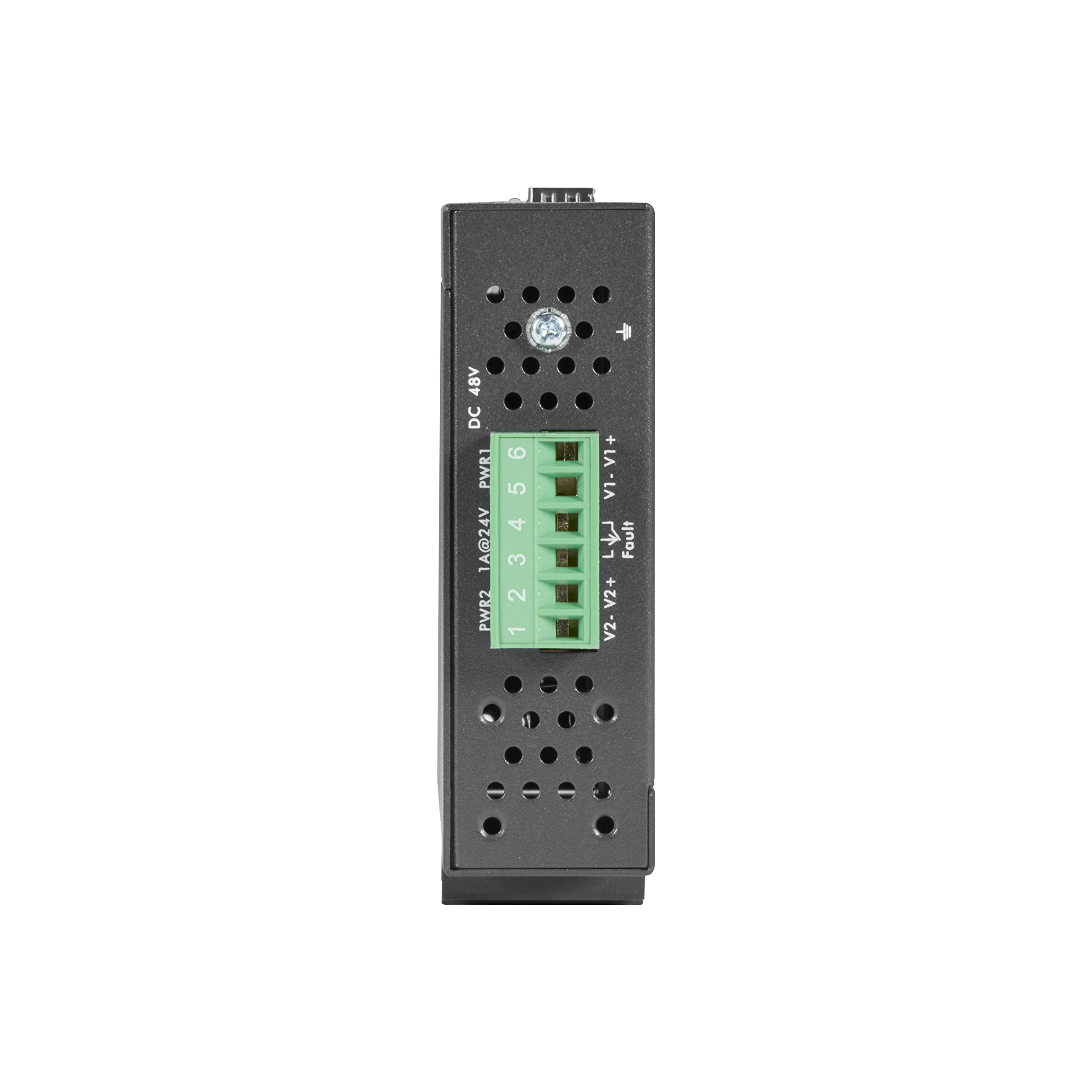 6-Port Unmanaged PoE Ethernet Switch with Wide Temperature Range - Ideal for Industrial Networks, Outdoor Security Cameras, and Harsh Environments