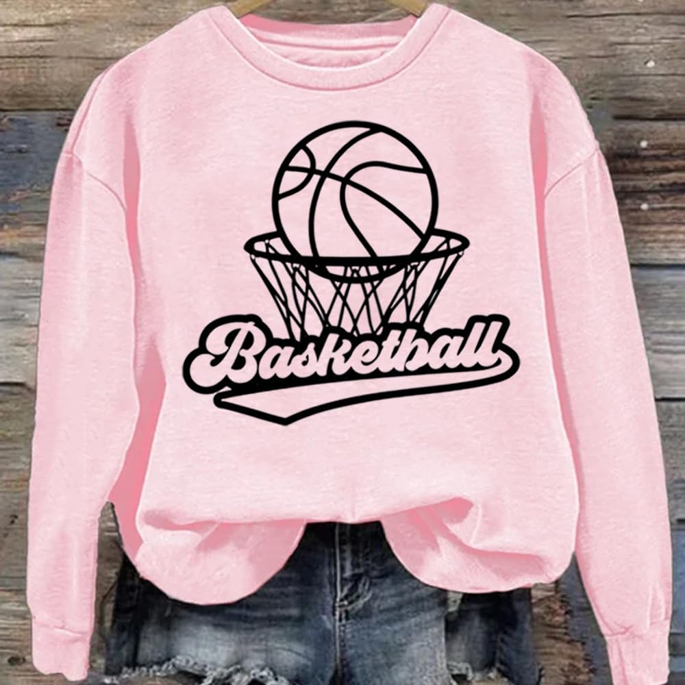 Personalized Basketball Sweatshirt - Custom Name & Team Basketball Hoodie - Perfect Gift for Mom & Basketball Fans - Ideal for Games, Practice & Fan Support
