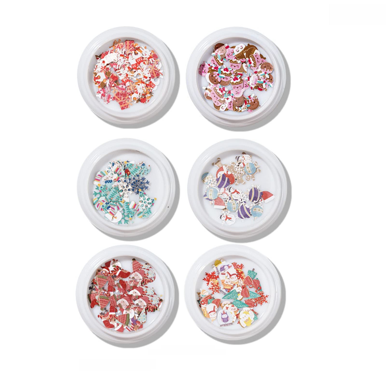 Clear Rhinestone Nail Stickers for Halloween & Christmas - Santa, Snowflake, Pumpkin Nail Jewelry DIY Wood Pulp Stickers for Nail Salon & Home Decor (Size B) | Perfect for Holiday Nail Art, Party Manicures & Festive Home Accents