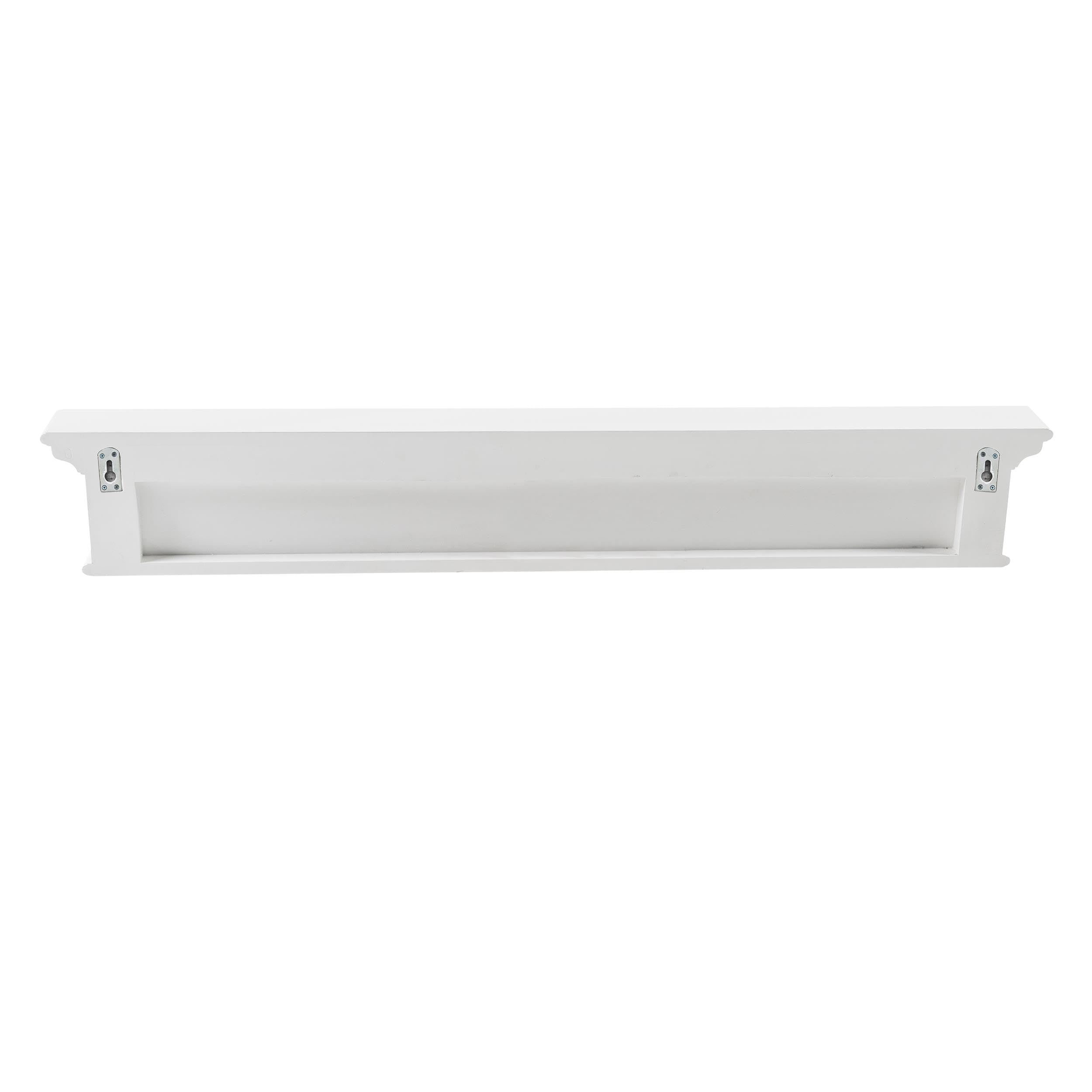 NovaSolo Halifax 4-Hook Wall Mounted Coat Rack with Top Shelf - Solid Mahogany Wood in Pure White Finish | Perfect for Entryway, Bedroom, or Mudroom Organization