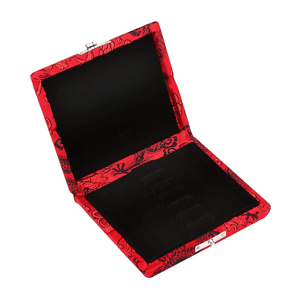 Premium Wooden Oboe Storage Case with Reed Compartment - Durable Clarinet & Oboe Accessory Box for Musicians (Red) | Perfect for Home, Studio & Travel Instrument Protection