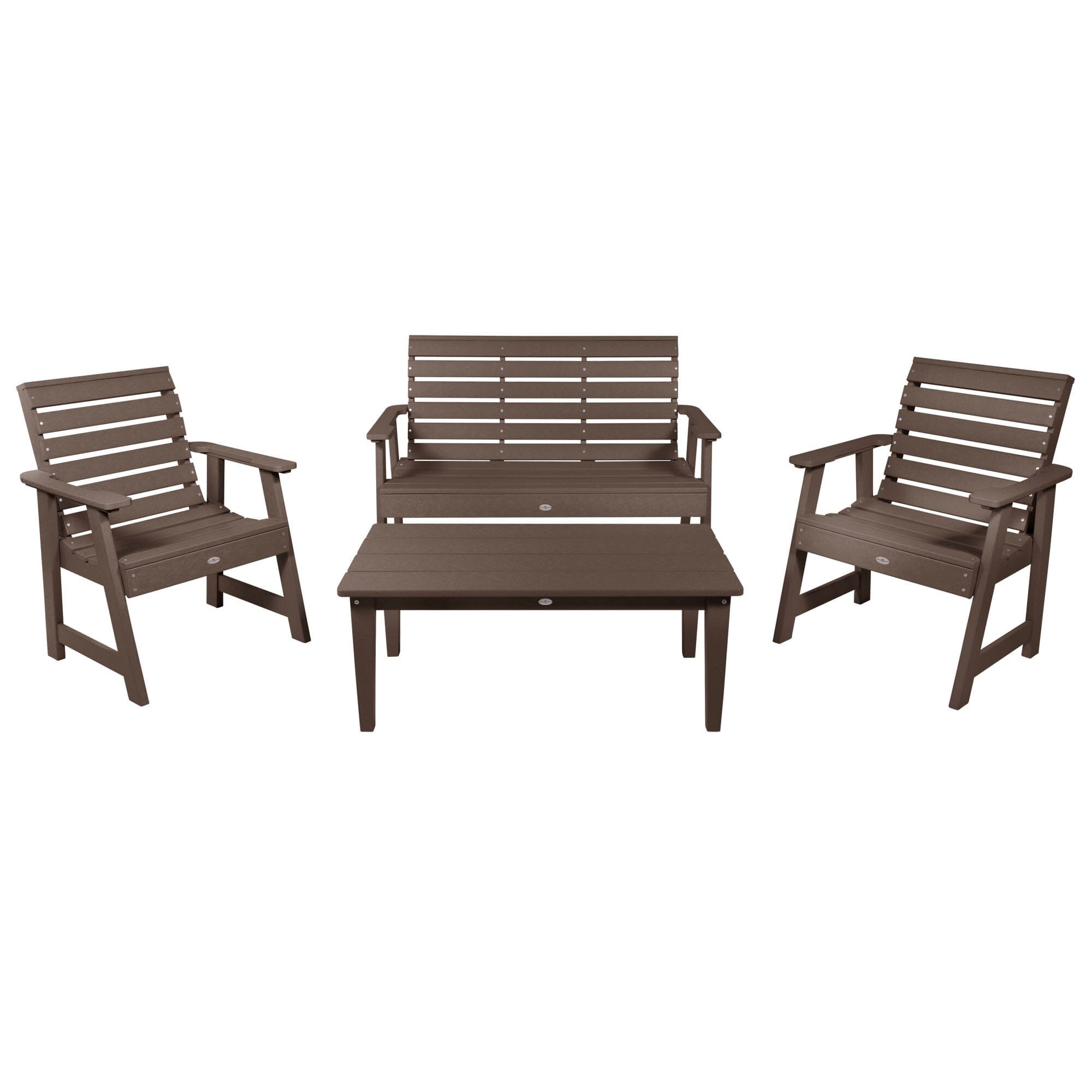 4ft Riverside Garden Bench Set with 2 Chairs & Conversation Table - Perfect for Outdoor Patio, Backyard, and Garden Relaxation