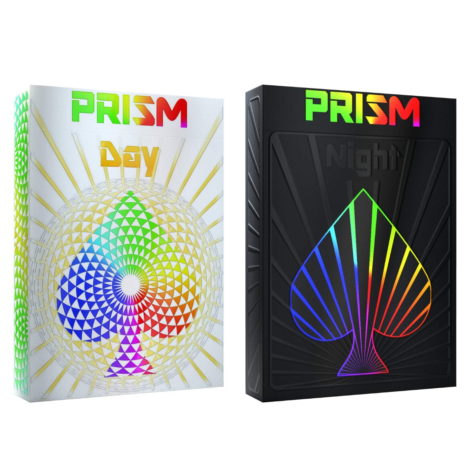 Prism Playing Cards 2-Deck Bundle - Premium Day & Night Poker Card Set for Magic Tricks & Card Games | Durable Casino Quality Cards for Poker Night & Cardistry Practice