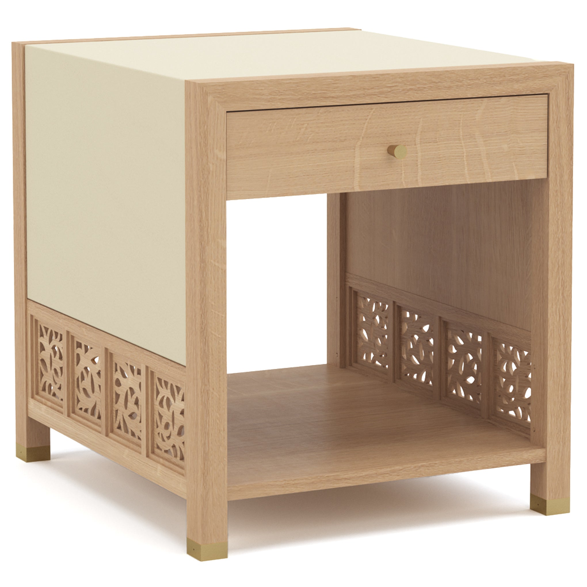 Surrey Hills Trellis End Table - Elegant Side Table for Living Room, Bedroom, or Patio - Perfect for Home Decor & Small Space Furniture