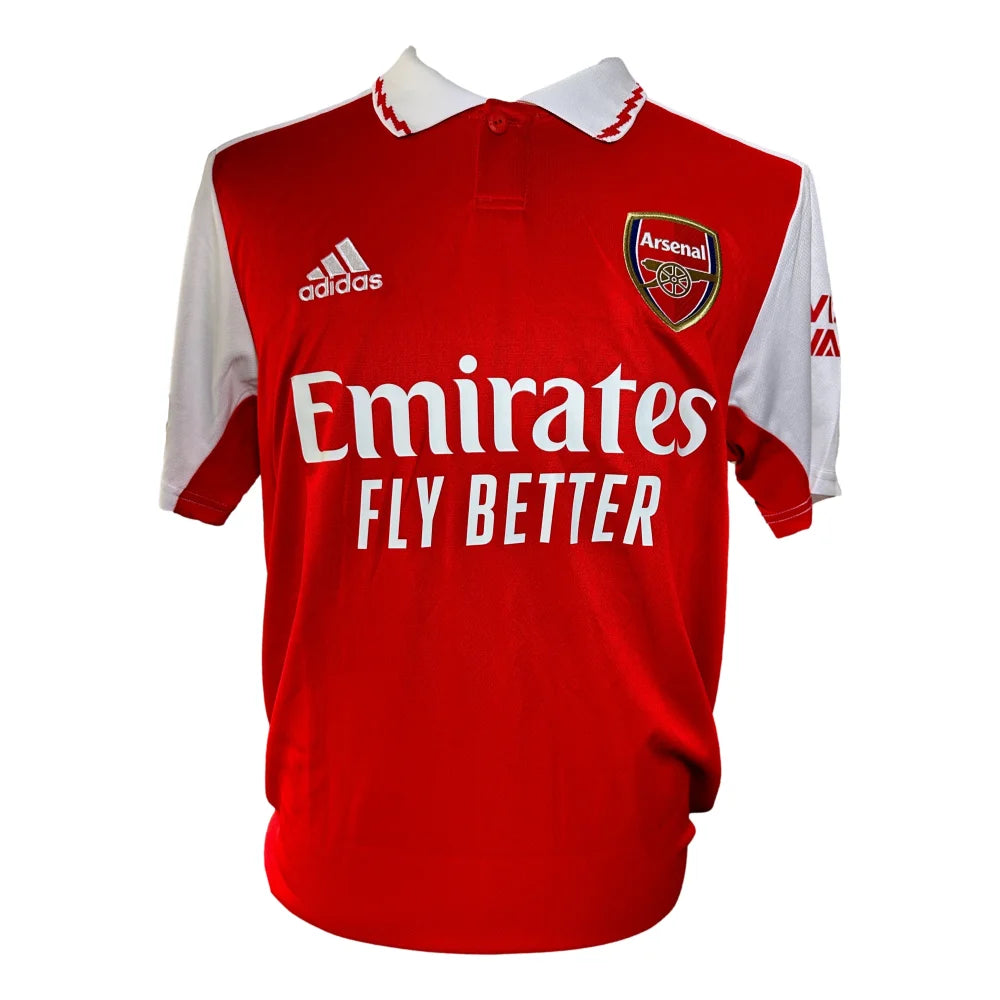 Authentic Bukayo Saka Signed Arsenal FC Soccer Jersey with COA - Perfect for Collectors, Fans & Football Memorabilia Displays