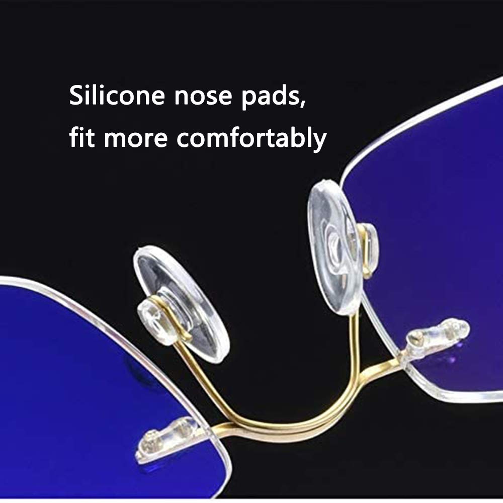Blue Light Blocking Pure Titanium Rimless Reading Glasses for Men & Women - Distance & Near Vision - Diopter +1.00 to +3.00 - Wine Red (+2.50) - Perfect for Office Work, Computer Use & Reading Books
