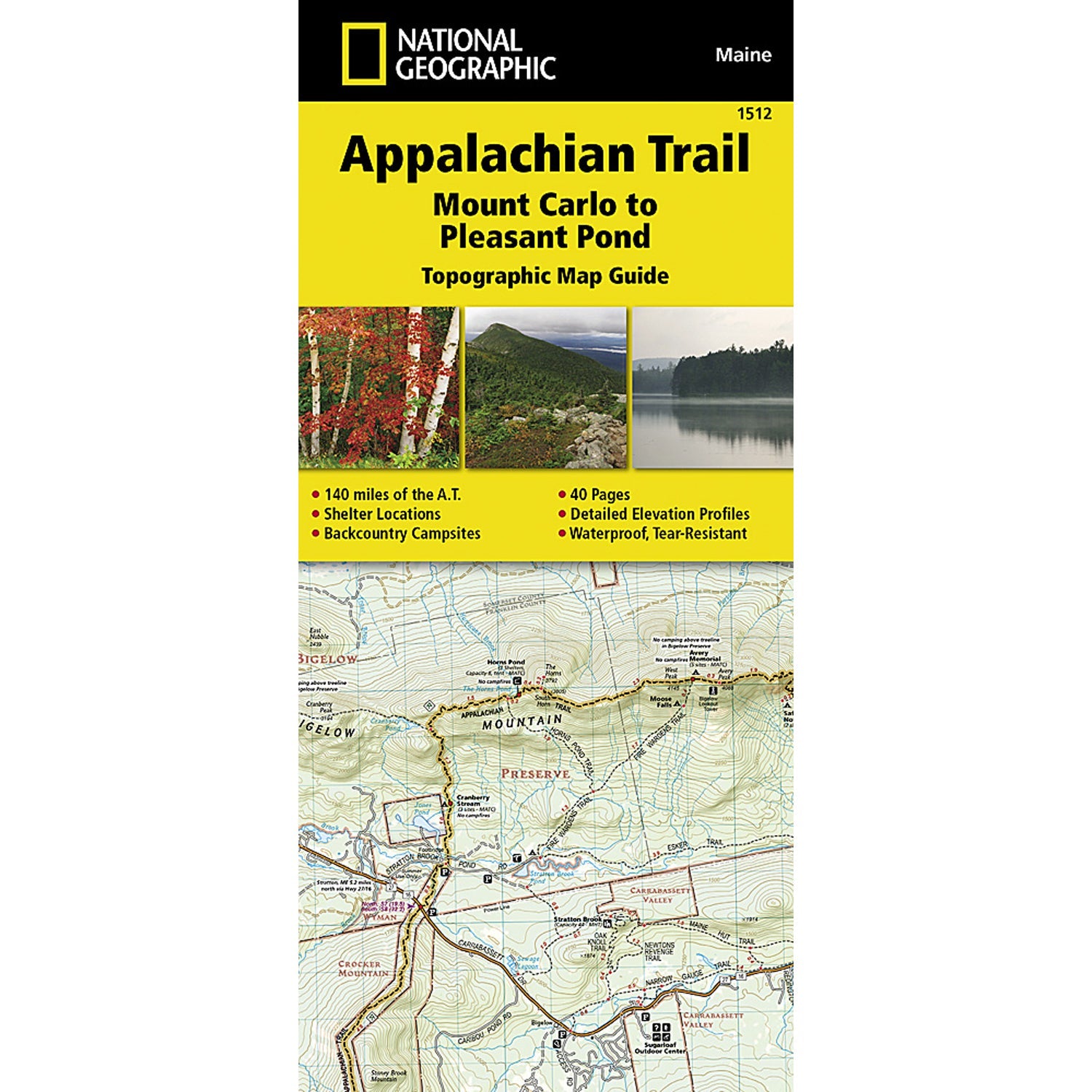 Appalachian Trail Map - Mount Carlo to Pleasant Pond, Maine | Hiking & Backpacking Guide for Outdoor Adventures