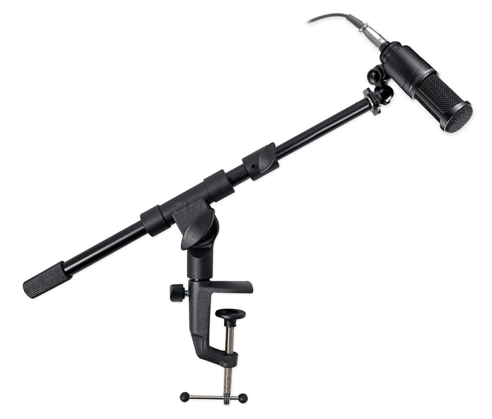 Audio Technica AT2020 Cardioid Condenser Microphone with Samson MBA18 Boom Arm - Professional Studio Recording & Podcasting Bundle for Home Studio, Voice Overs, Streaming & Music Production