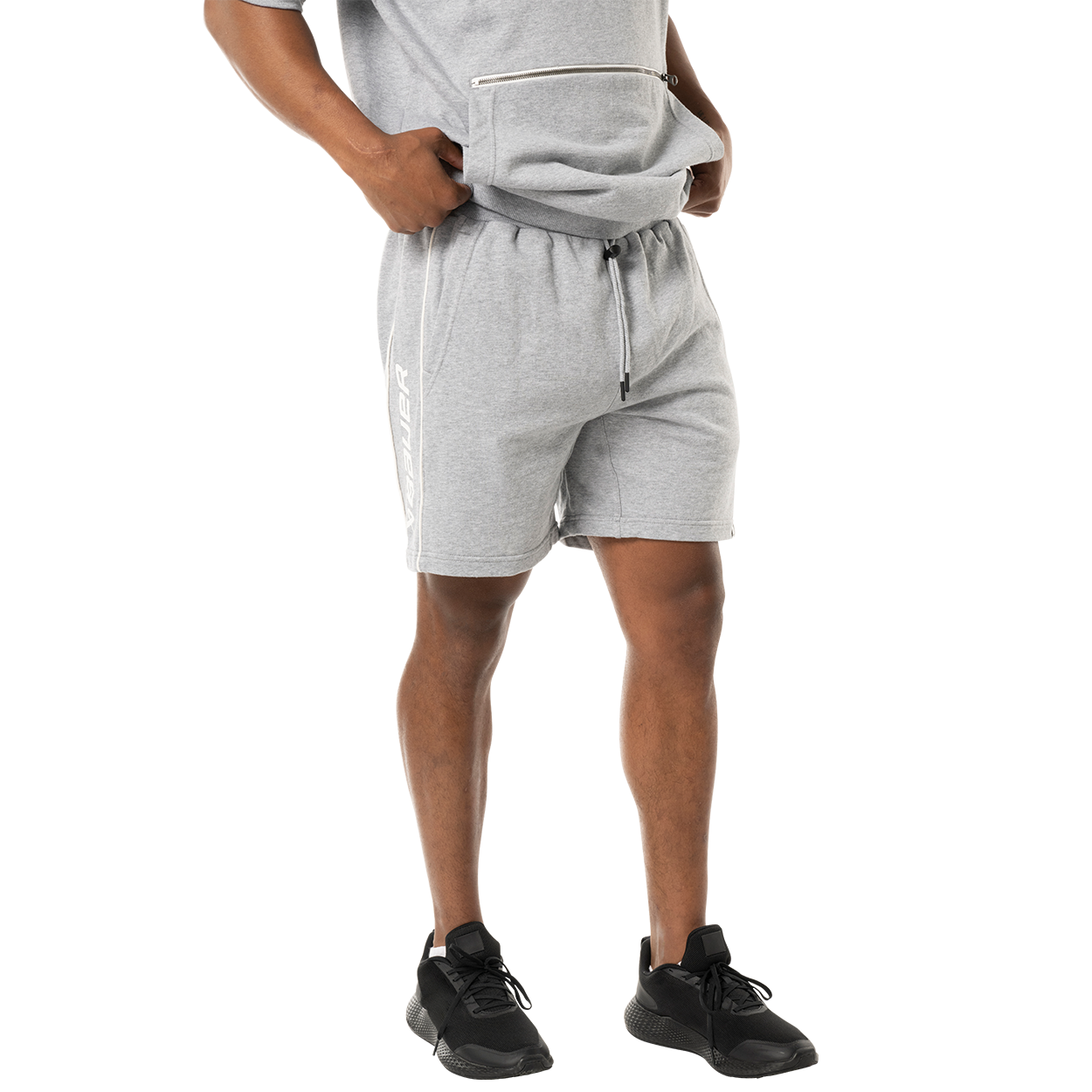 Bauer FLC Knit Shorts - Lightweight & Breathable Hockey Shorts for Men - Perfect for Training, Gym & Casual Wear